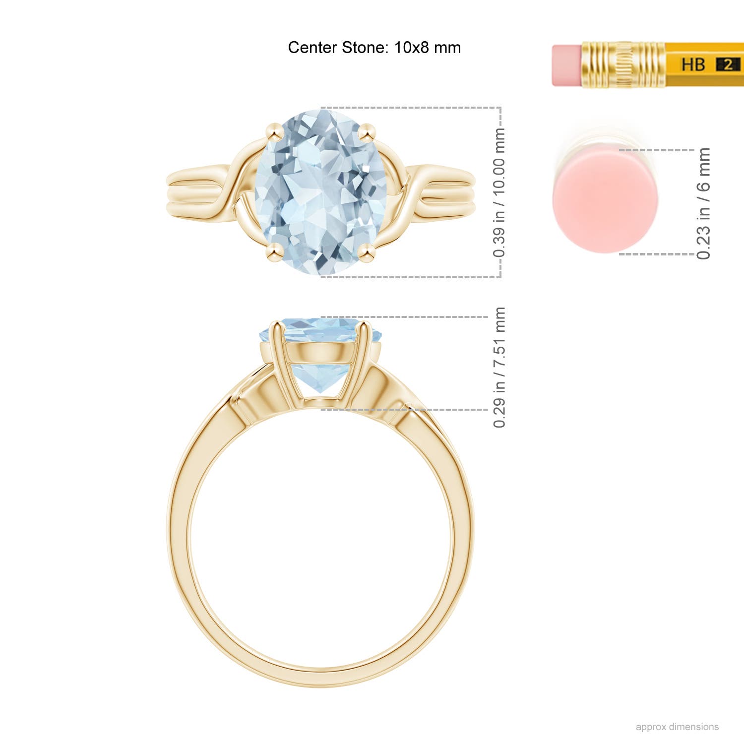 A - Aquamarine / 2.2 CT / 14 KT Yellow Gold