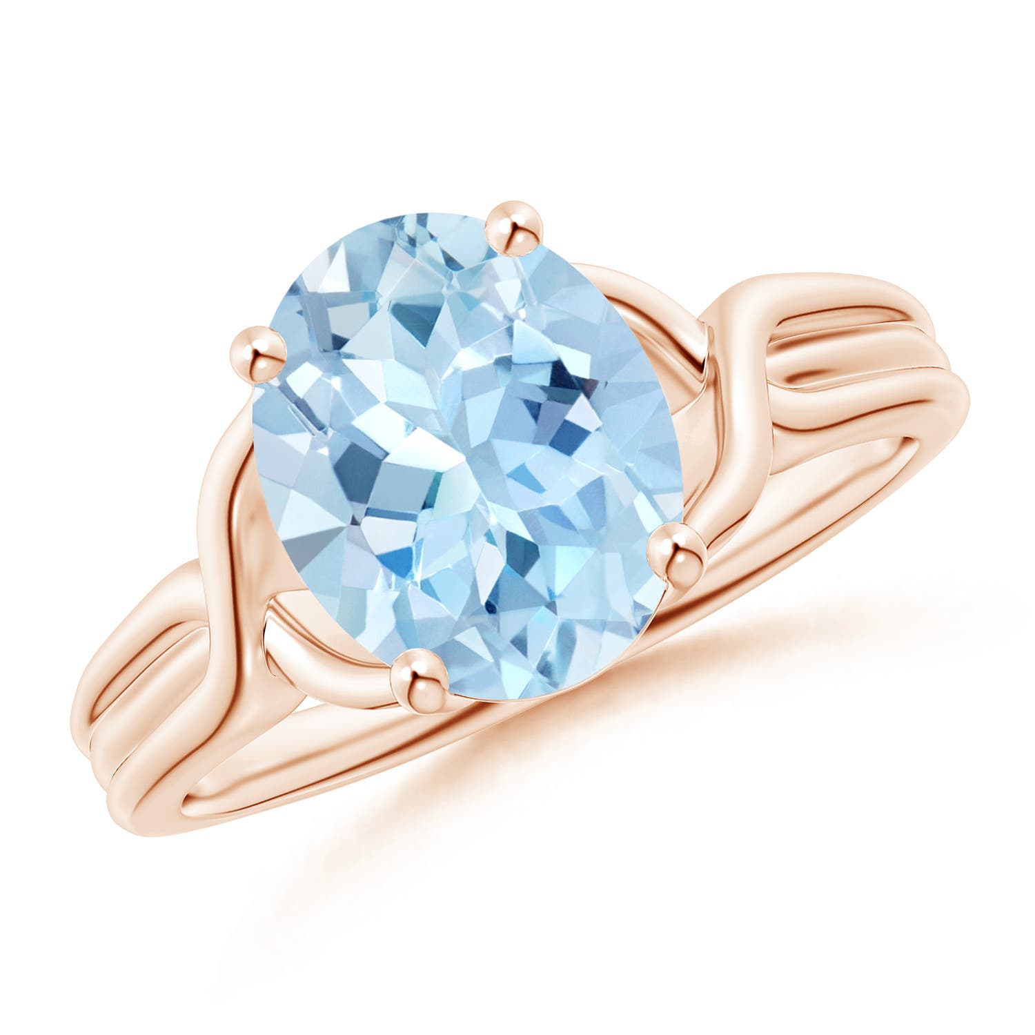 AAA - Aquamarine / 2.2 CT / 14 KT Rose Gold