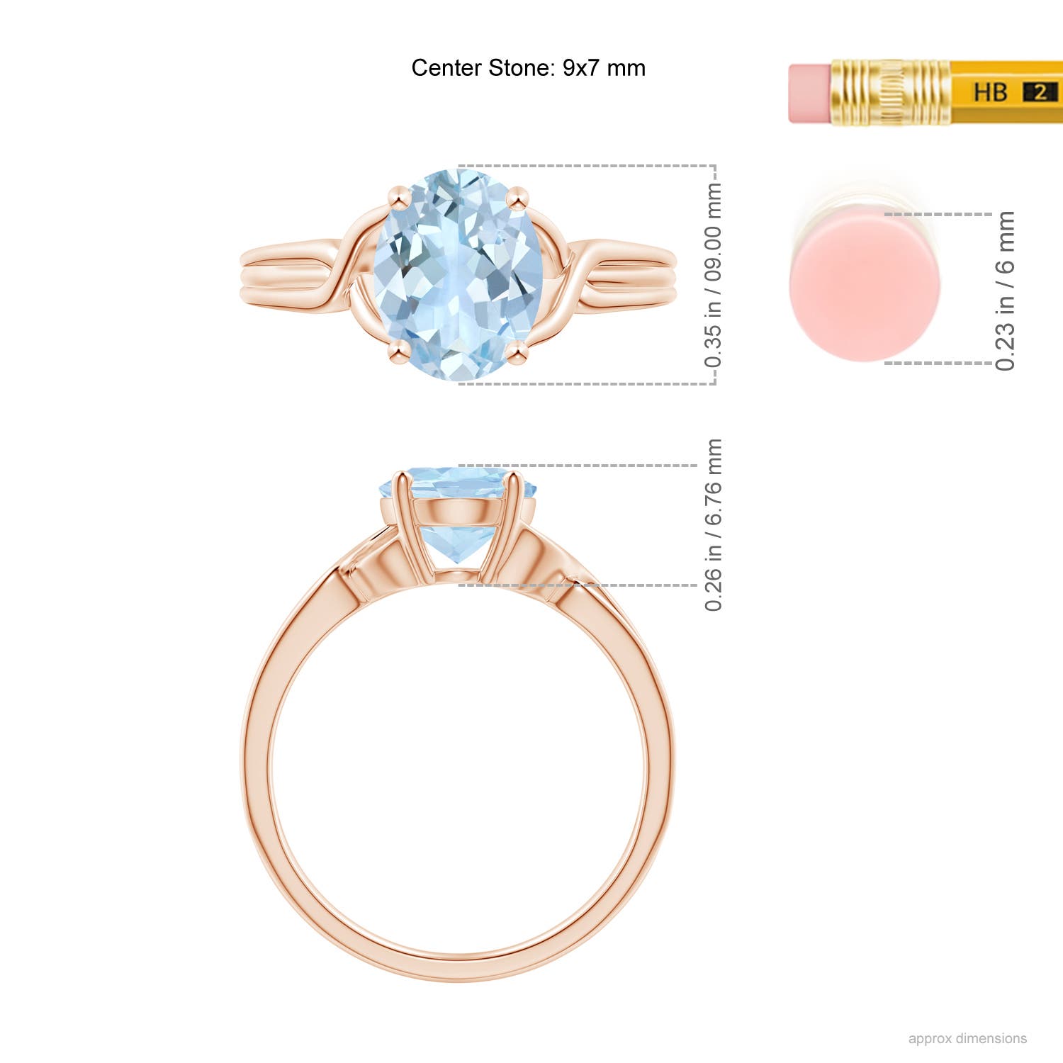 AA - Aquamarine / 1.5 CT / 14 KT Rose Gold