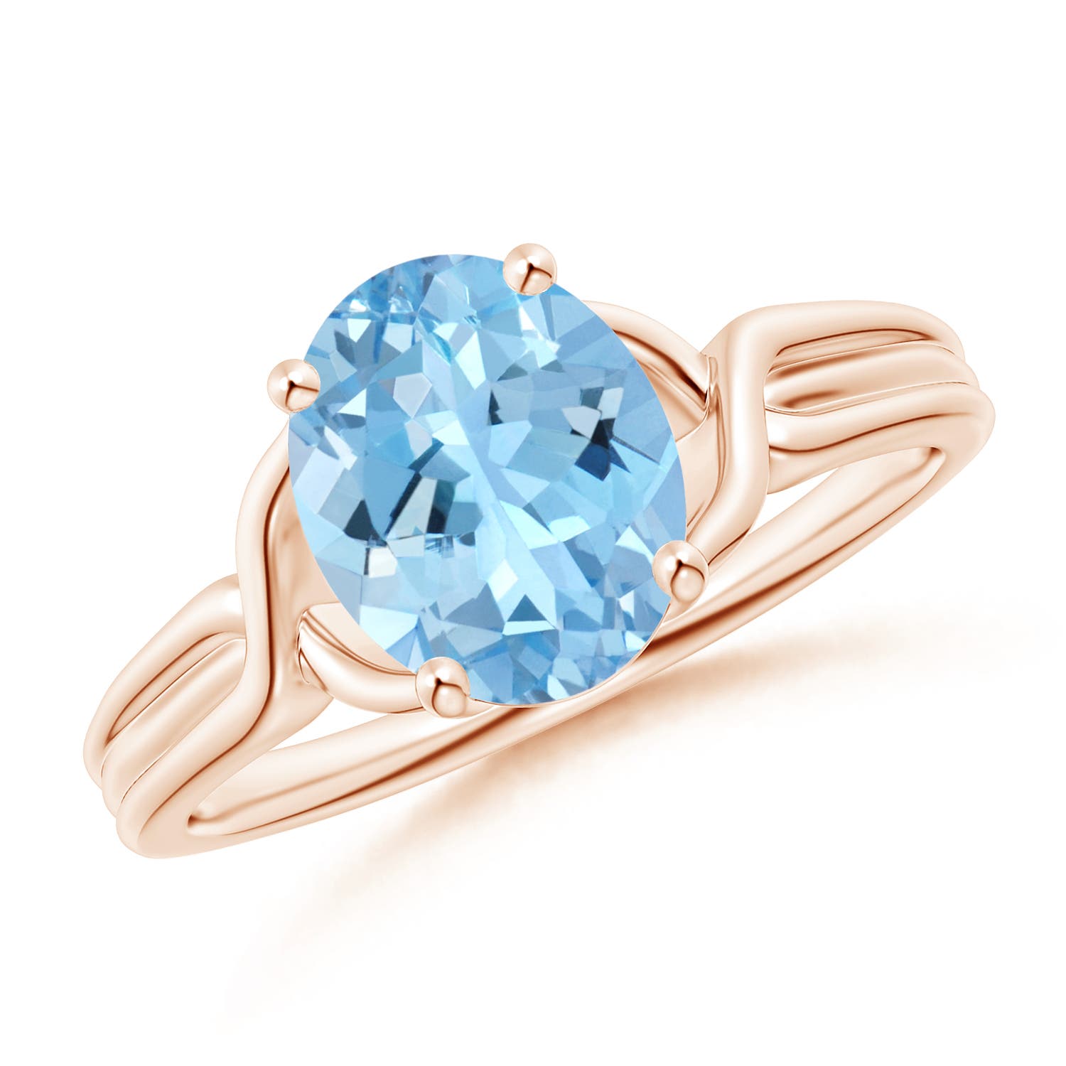 AAAA - Aquamarine / 1.5 CT / 14 KT Rose Gold