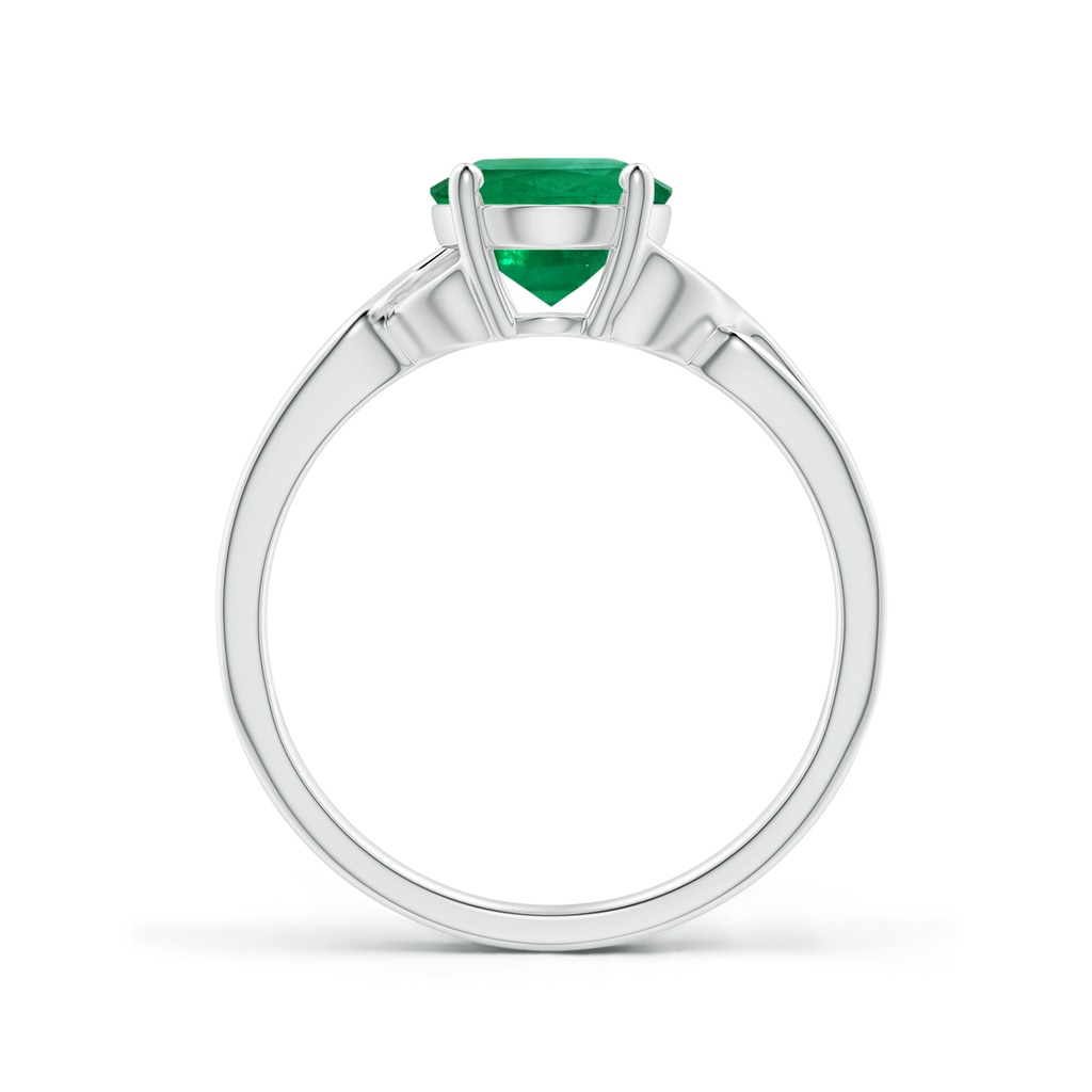 9.15x7.09x4.98mm AAA GIA Certified Classic Oval Emerald Criss-Cross Cocktail Ring in White Gold Side 199