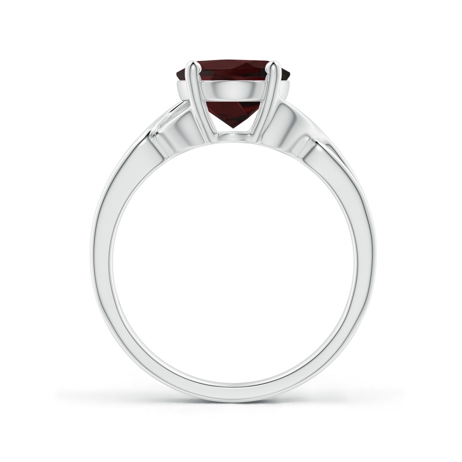10x8mm A Classic Oval Garnet Criss-Cross Cocktail Ring in P950 Platinum side 199
