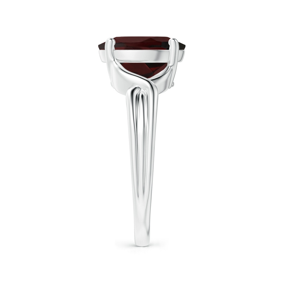 10x8mm A Classic Oval Garnet Criss-Cross Cocktail Ring in White Gold side 299