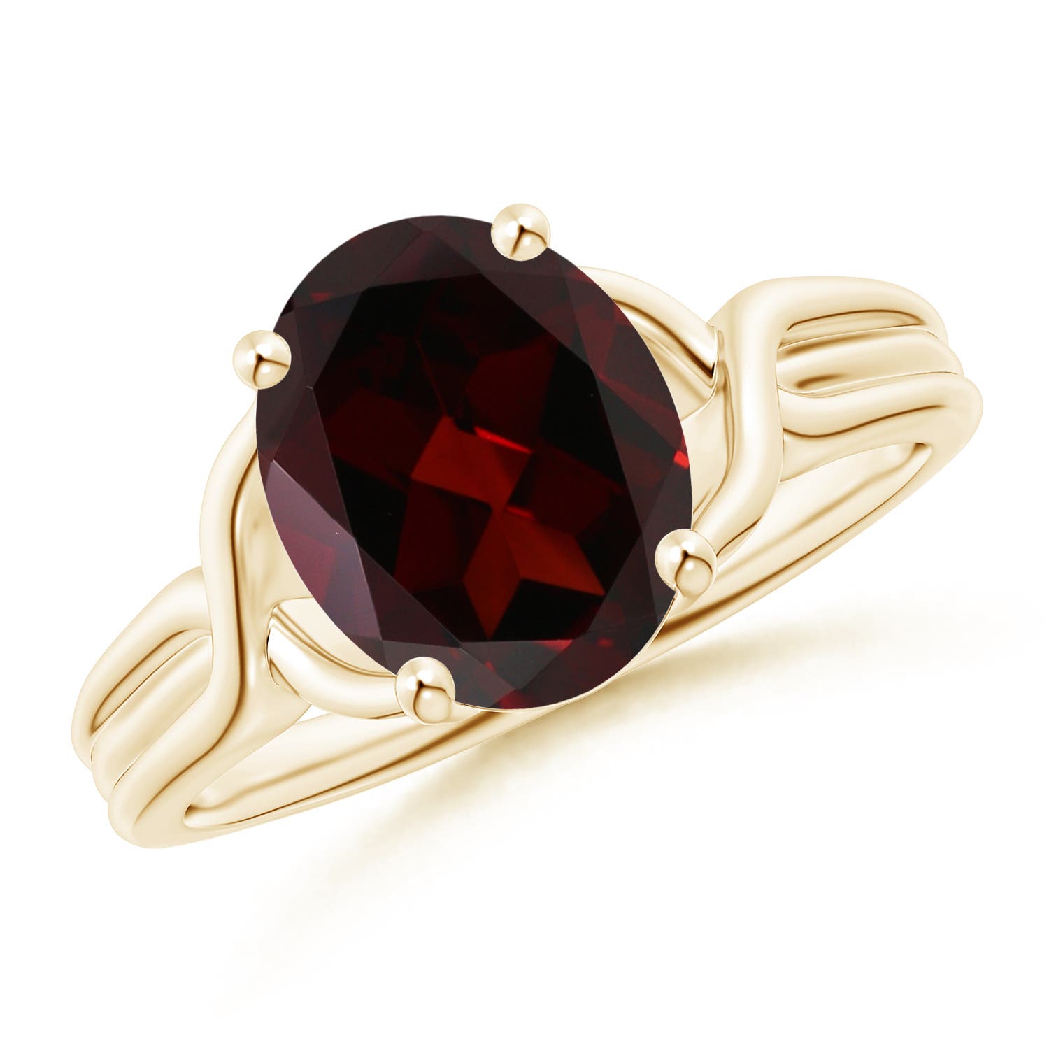 A - Garnet / 2.95 CT / 14 KT Yellow Gold