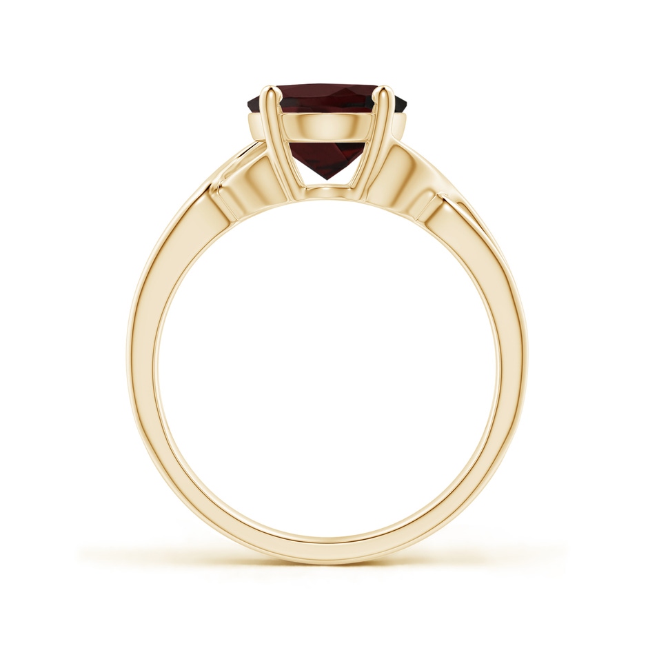 10x8mm A Classic Oval Garnet Criss-Cross Cocktail Ring in Yellow Gold side 199