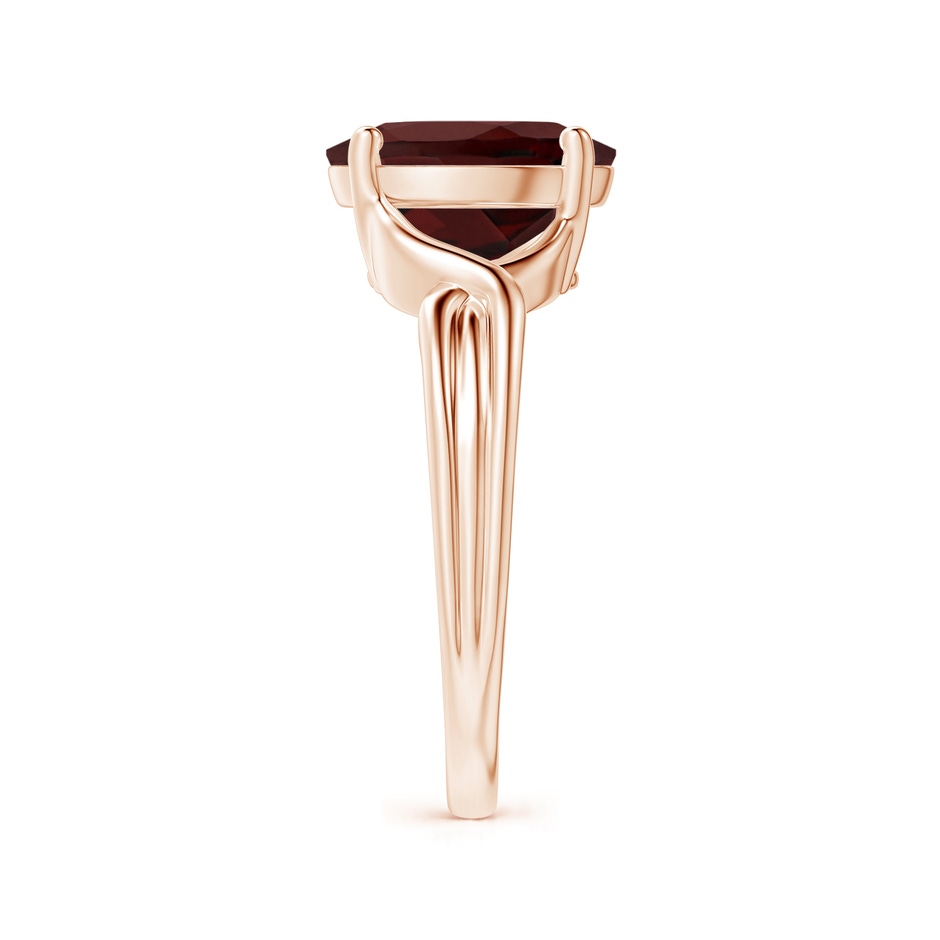 10x8mm AA Classic Oval Garnet Criss-Cross Cocktail Ring in Rose Gold side 299