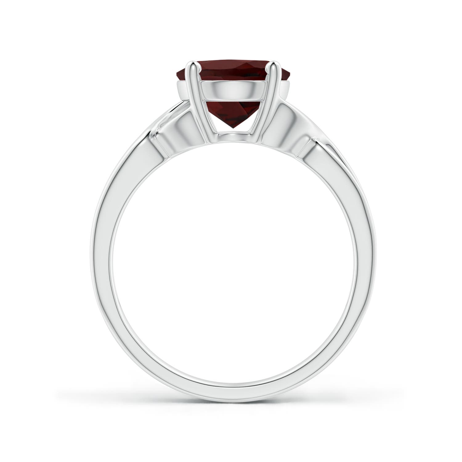 AA - Garnet / 2.95 CT / 14 KT White Gold