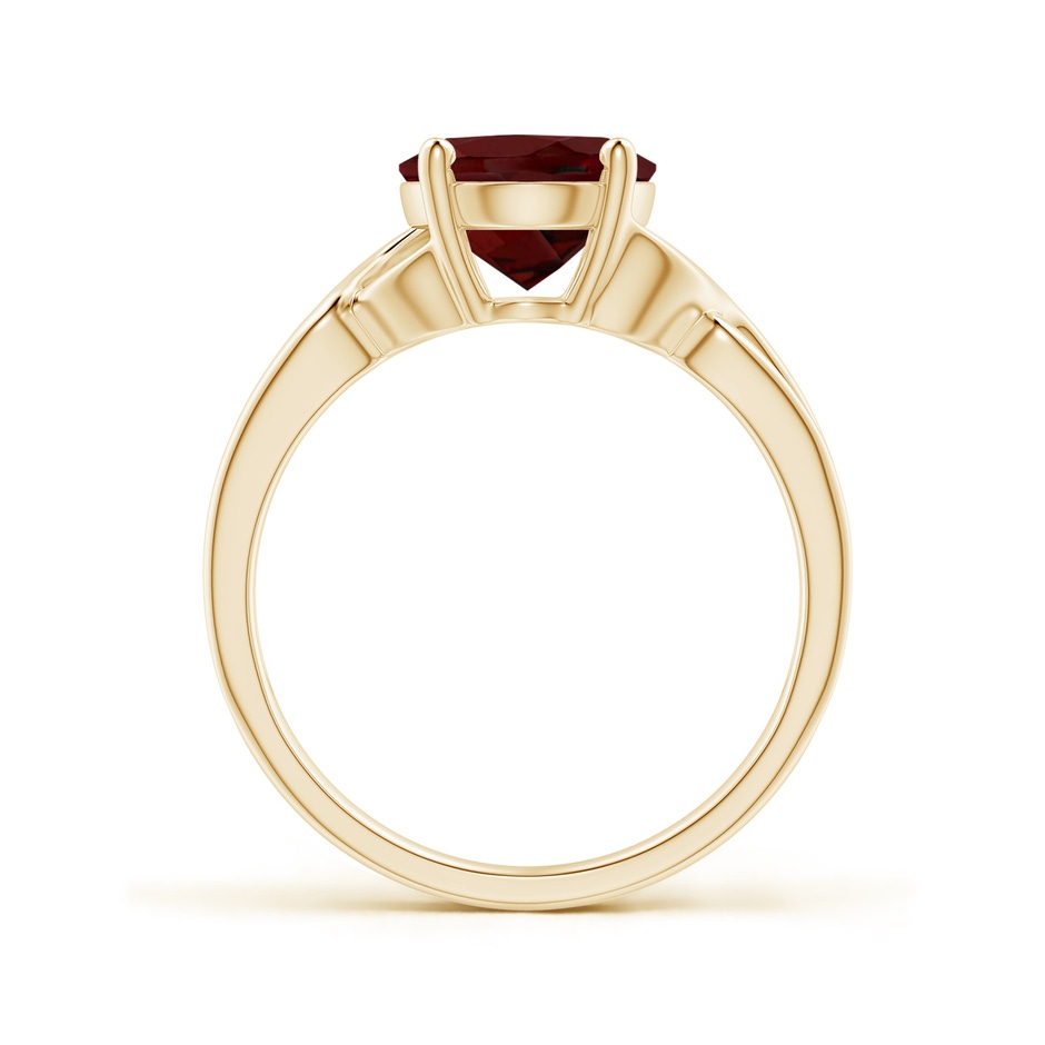 10x8mm AAA Classic Oval Garnet Criss-Cross Cocktail Ring in 18K Yellow Gold side 199