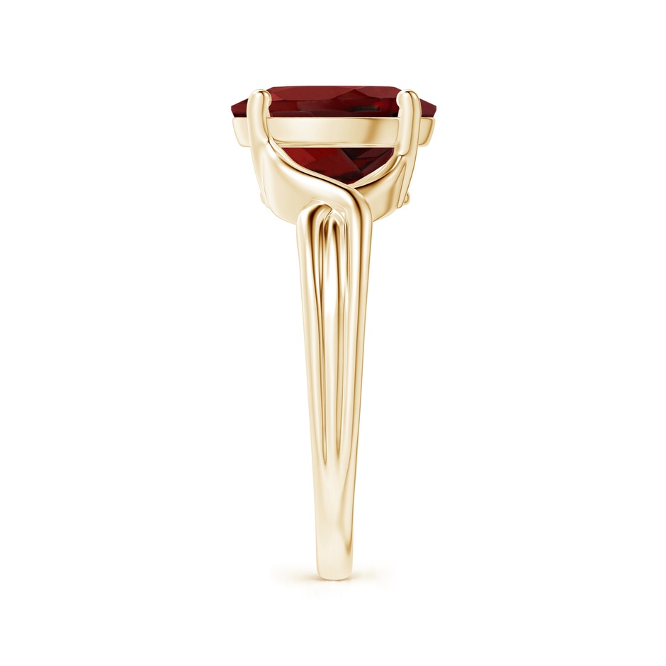 10x8mm AAAA Classic Oval Garnet Criss-Cross Cocktail Ring in 18K Yellow Gold side 299