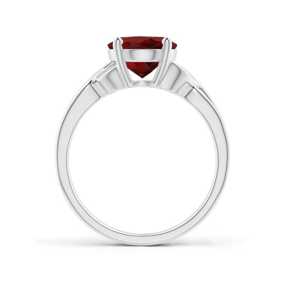 10x8mm AAAA Classic Oval Garnet Criss-Cross Cocktail Ring in P950 Platinum side 199