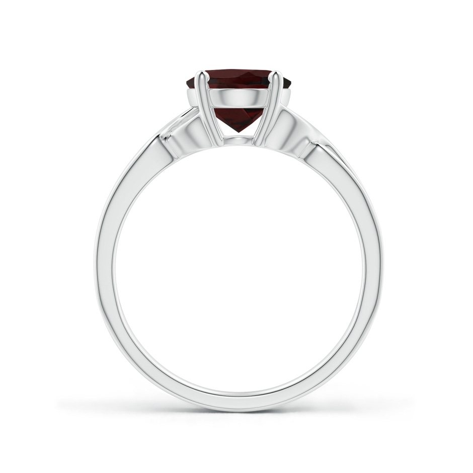 9x7mm A Classic Oval Garnet Criss-Cross Cocktail Ring in P950 Platinum side 199