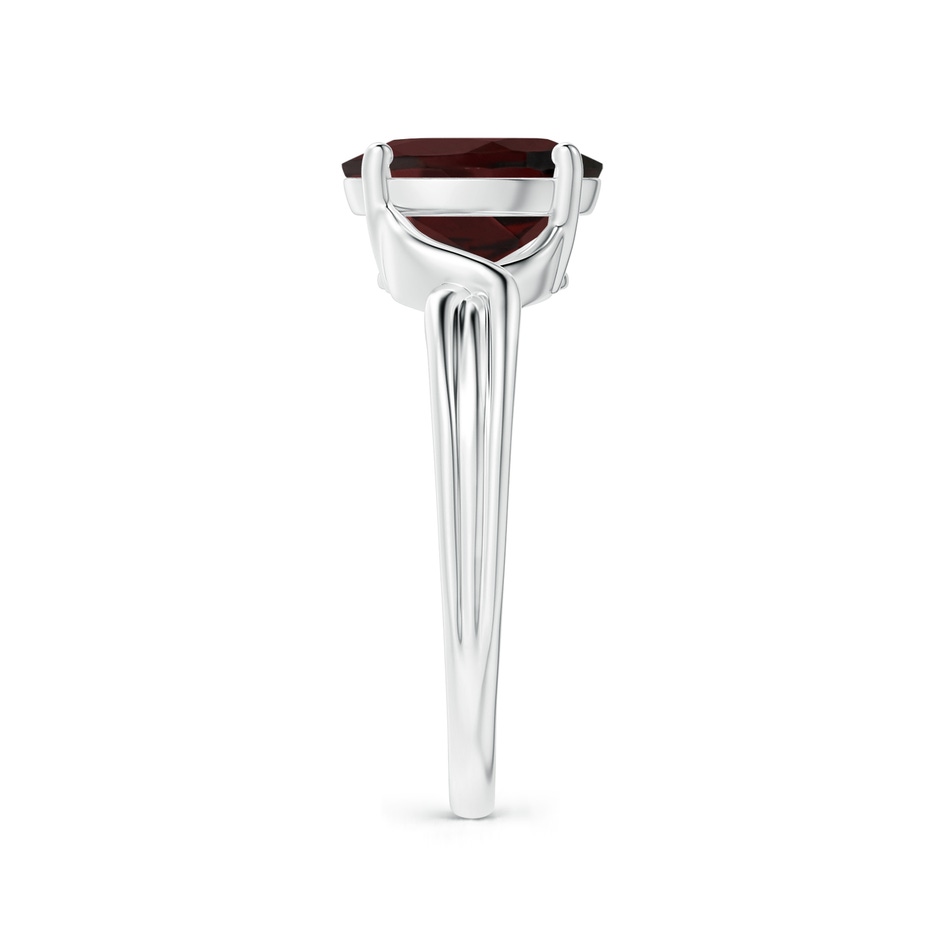 9x7mm A Classic Oval Garnet Criss-Cross Cocktail Ring in P950 Platinum side 299