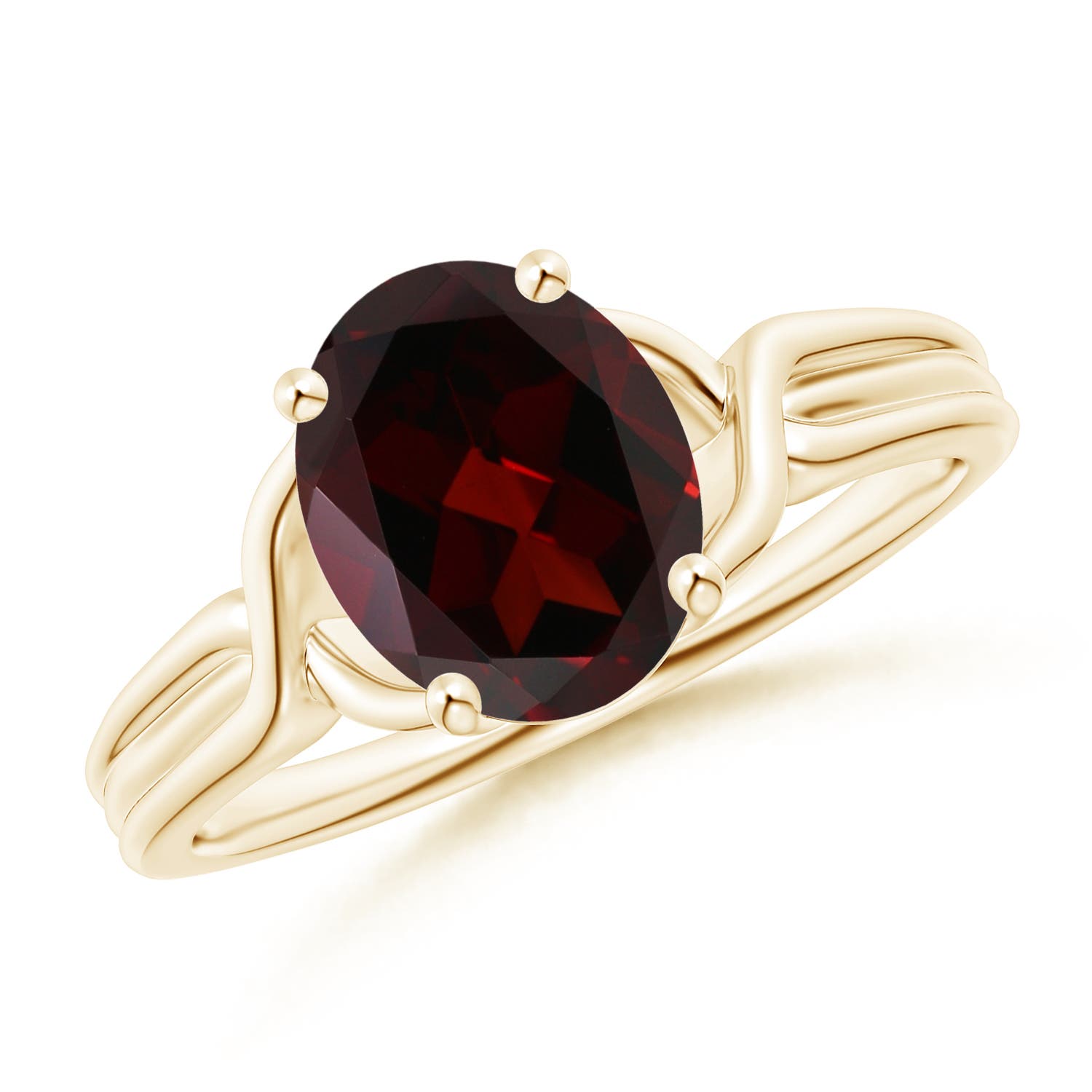 A - Garnet / 2 CT / 14 KT Yellow Gold