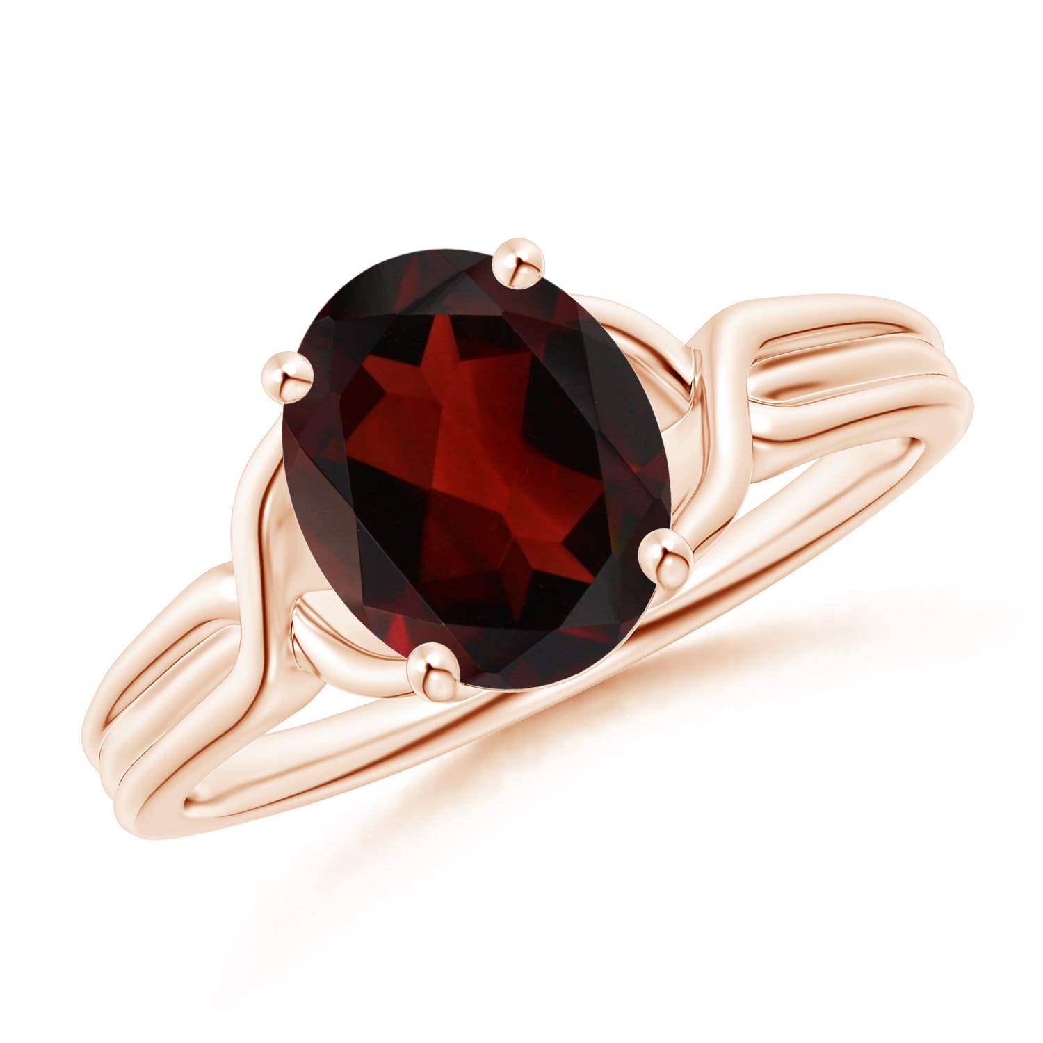 AA - Garnet / 2 CT / 14 KT Rose Gold