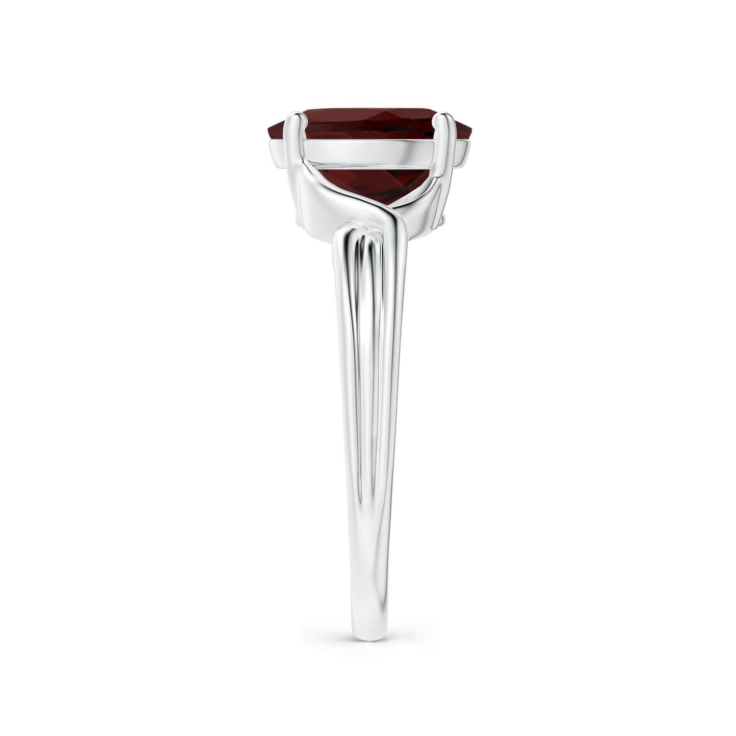 AA - Garnet / 2 CT / 14 KT White Gold