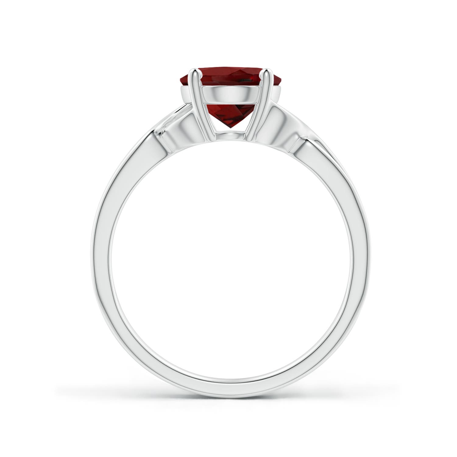 AAAA - Garnet / 2 CT / 14 KT White Gold