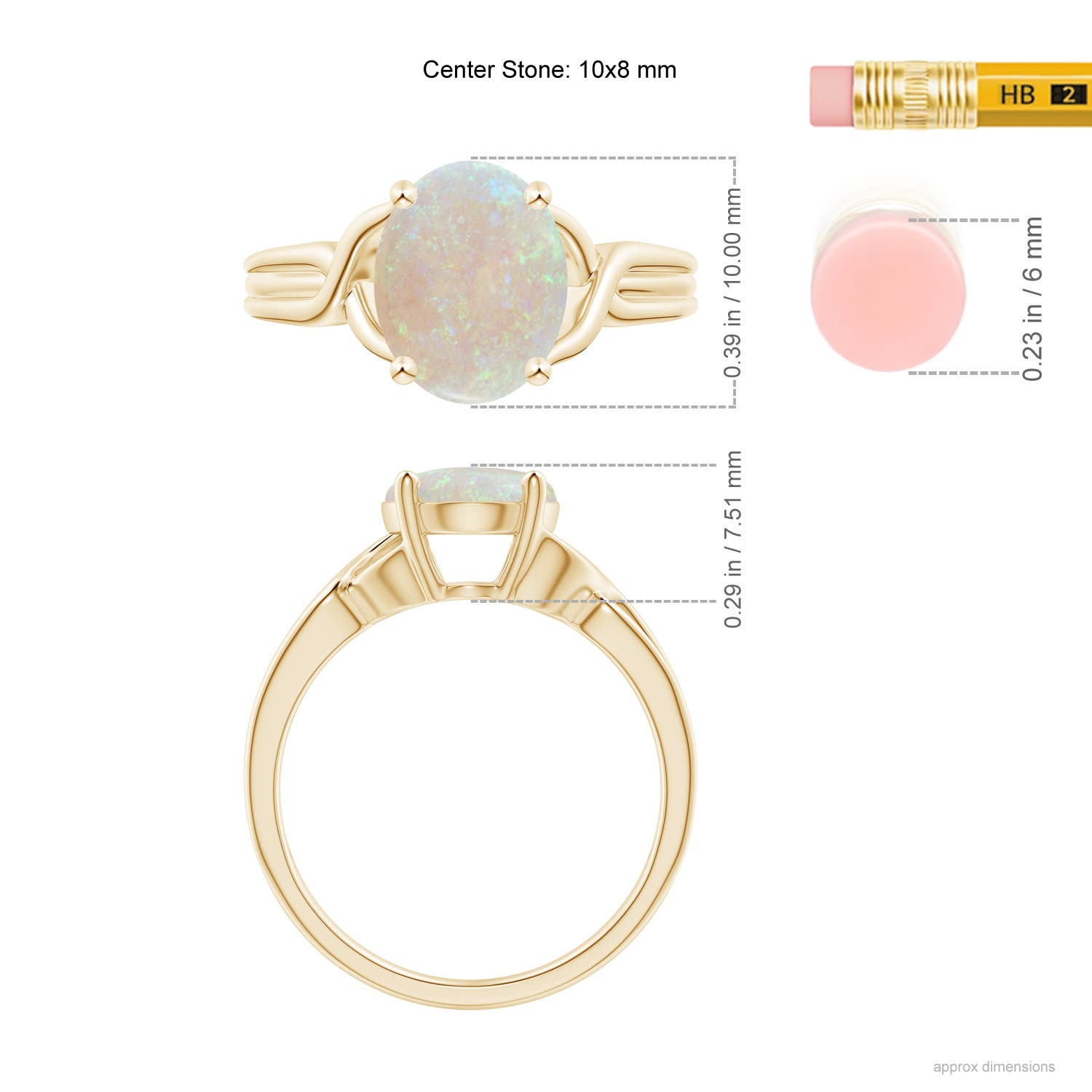 AA - Opal / 1.45 CT / 14 KT Yellow Gold