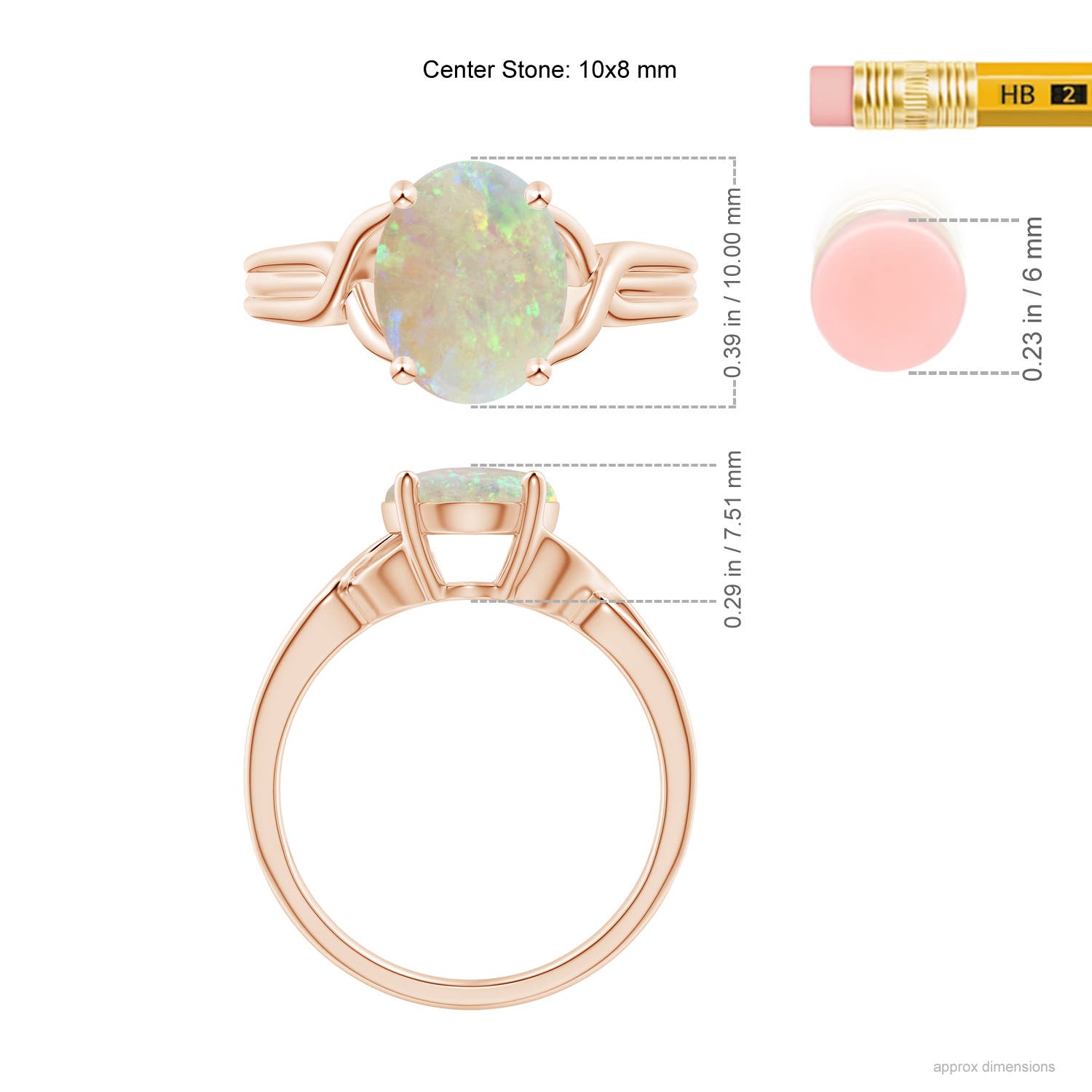 AAA - Opal / 1.45 CT / 14 KT Rose Gold