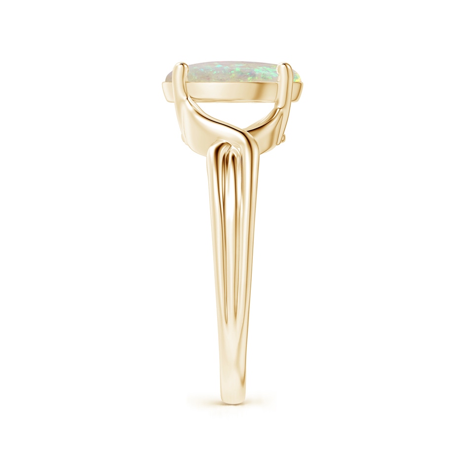 10x8mm AAA Classic Oval Opal Criss-Cross Cocktail Ring in Yellow Gold side-2