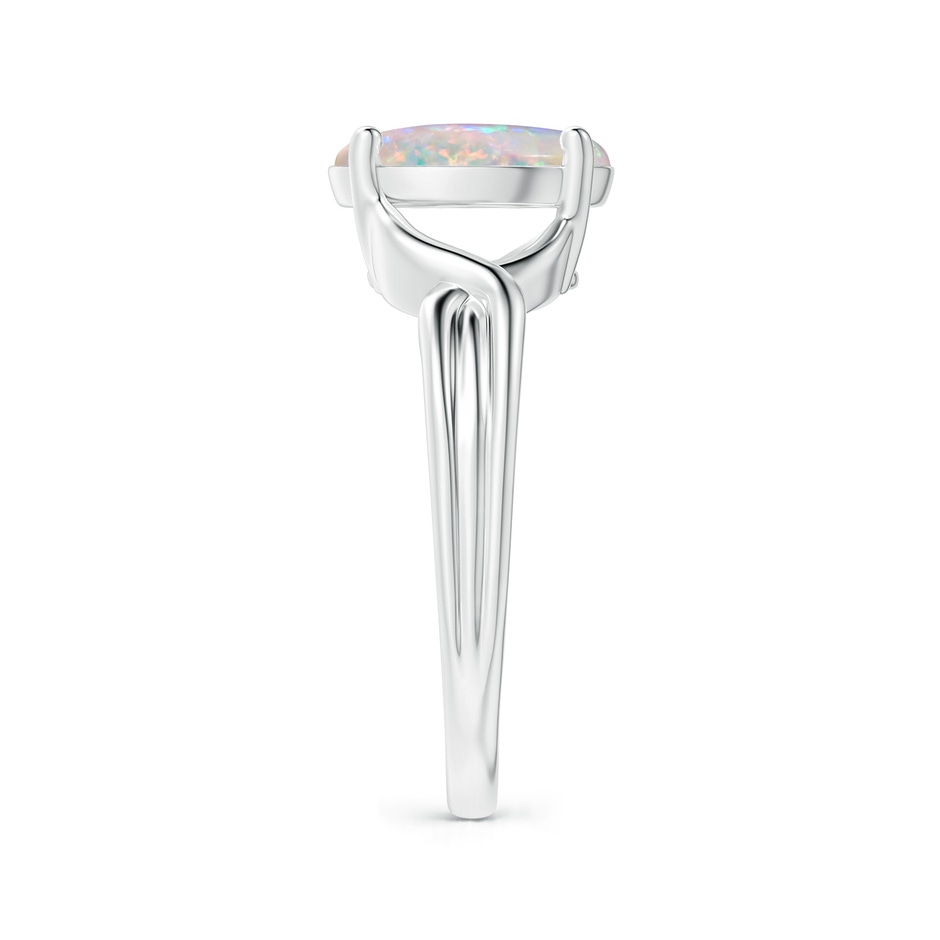 10x8mm AAAA Classic Oval Opal Criss-Cross Cocktail Ring in P950 Platinum side-2