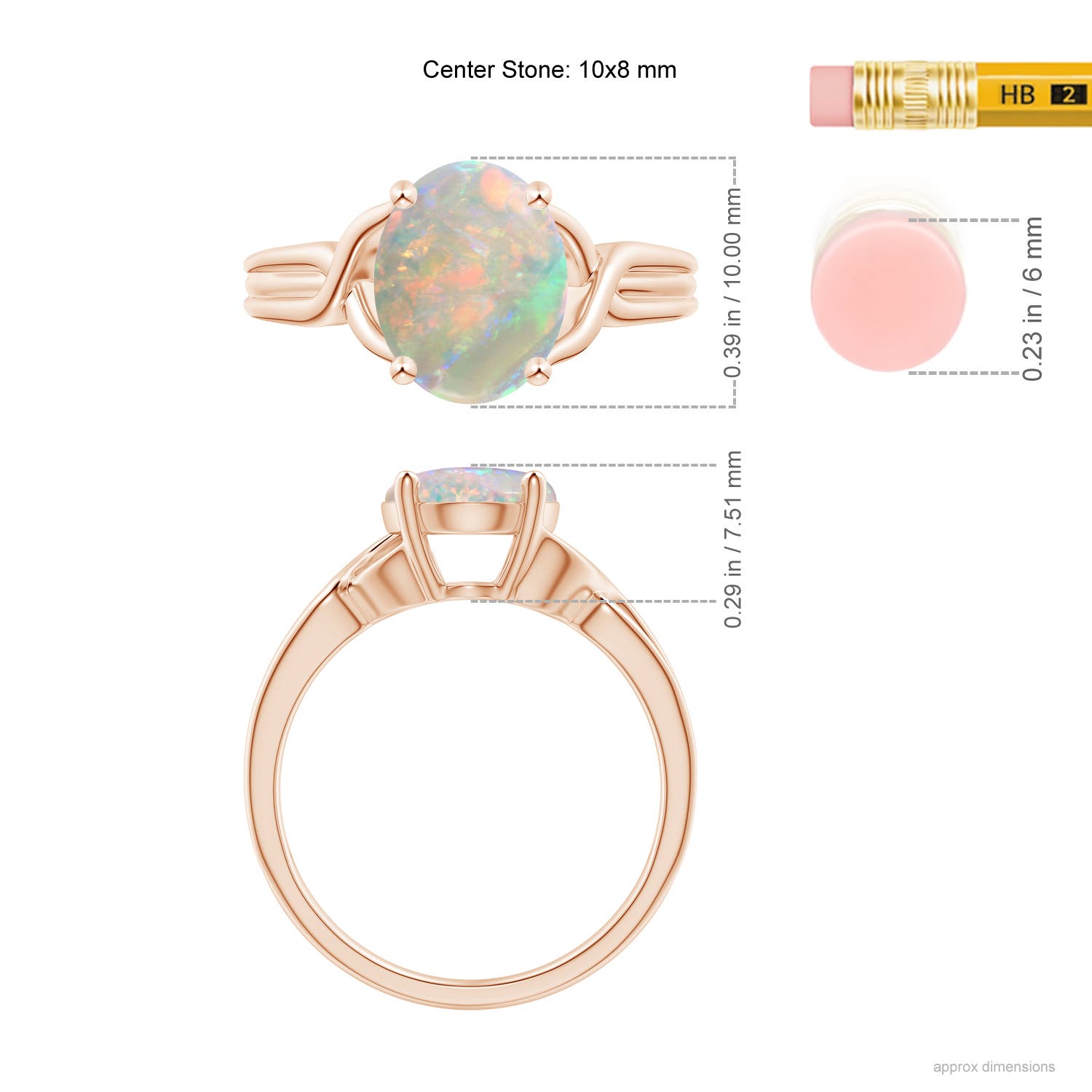 AAAA - Opal / 1.45 CT / 14 KT Rose Gold