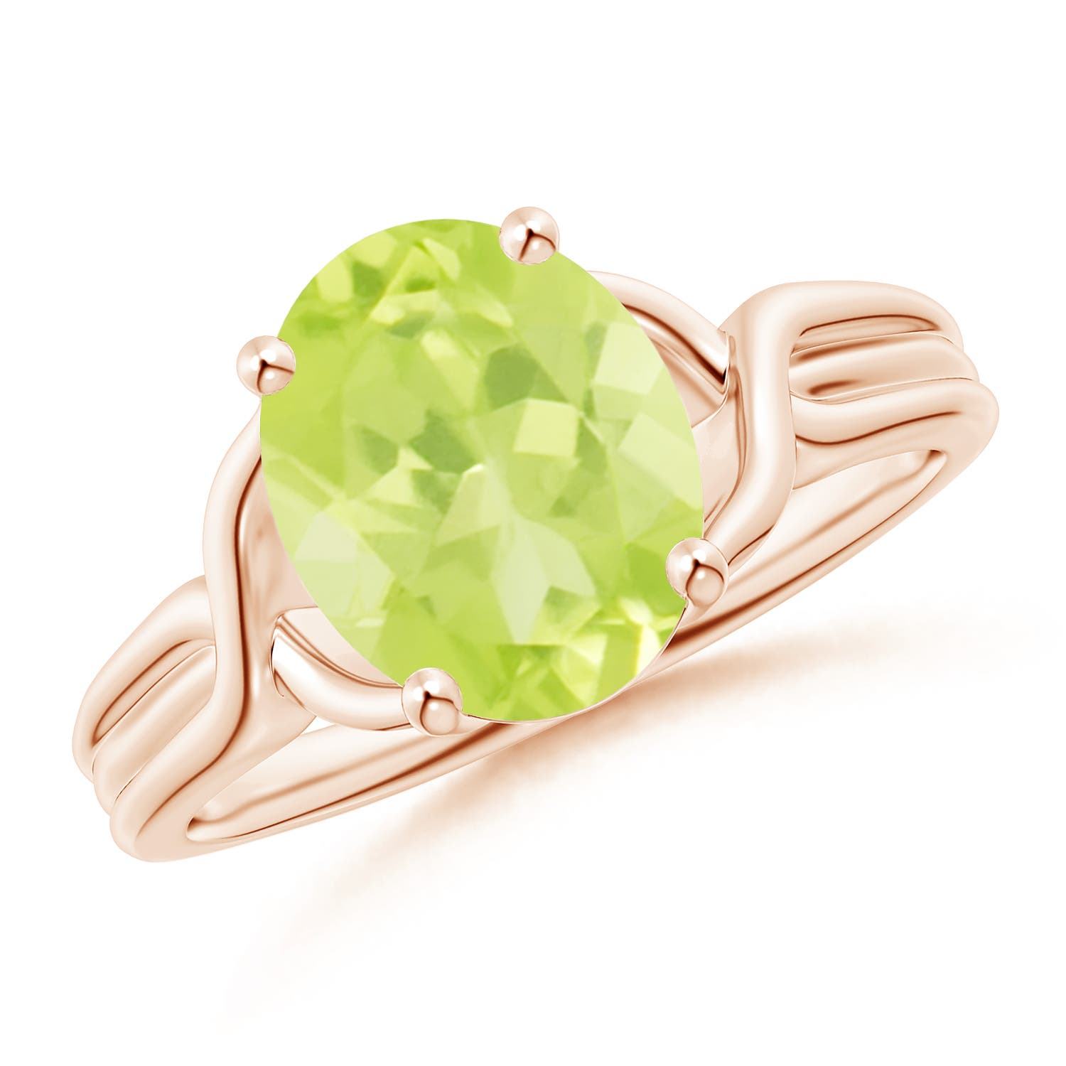 A - Peridot / 2.6 CT / 14 KT Rose Gold