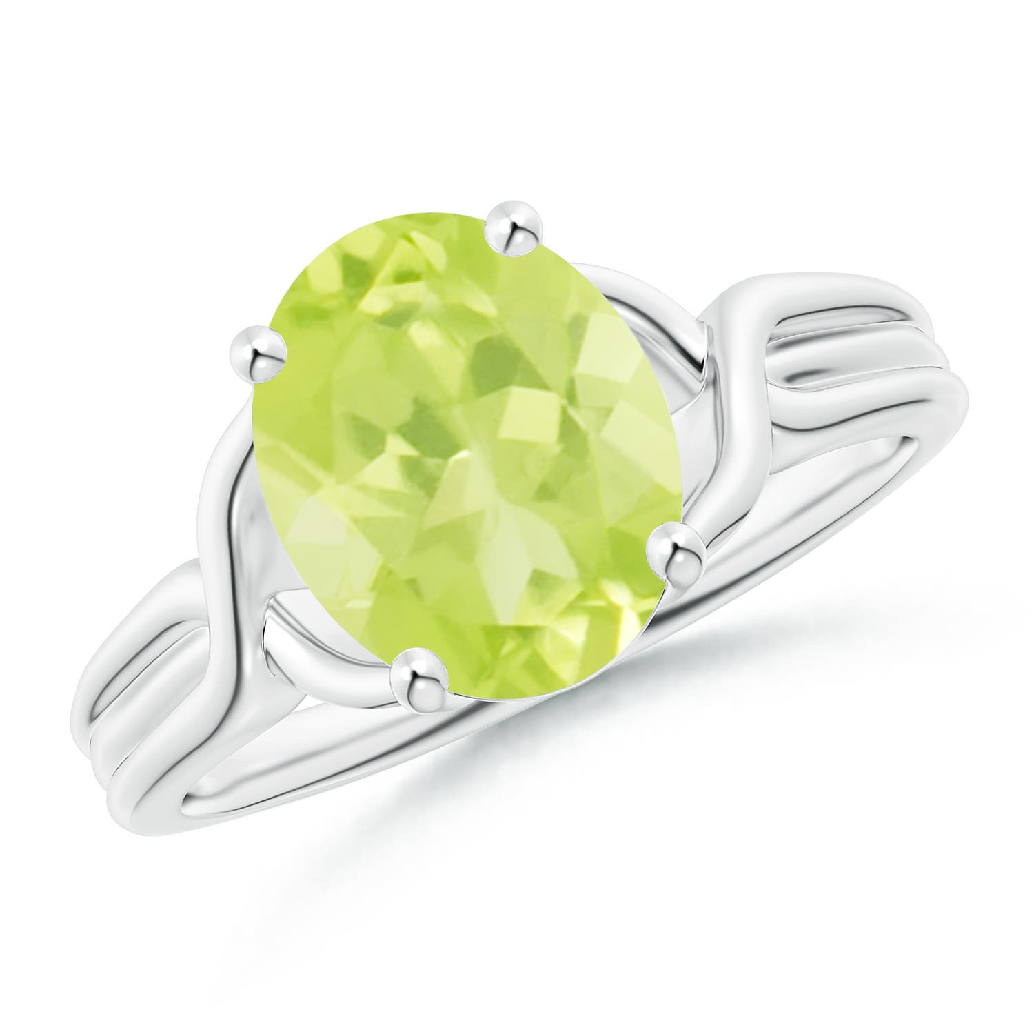 A - Peridot / 2.6 CT / 14 KT White Gold