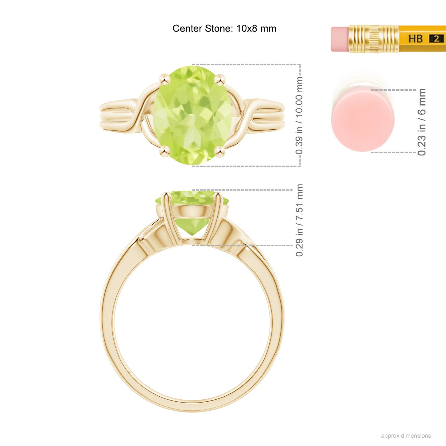 A - Peridot / 2.6 CT / 14 KT Yellow Gold