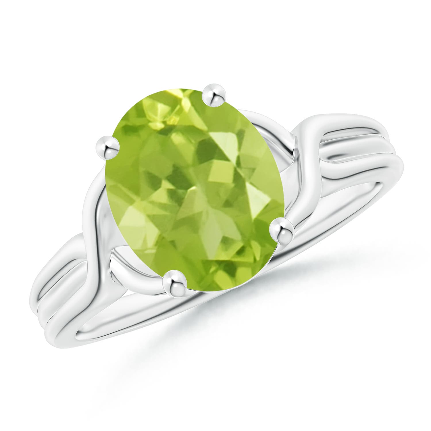 AA - Peridot / 2.6 CT / 14 KT White Gold