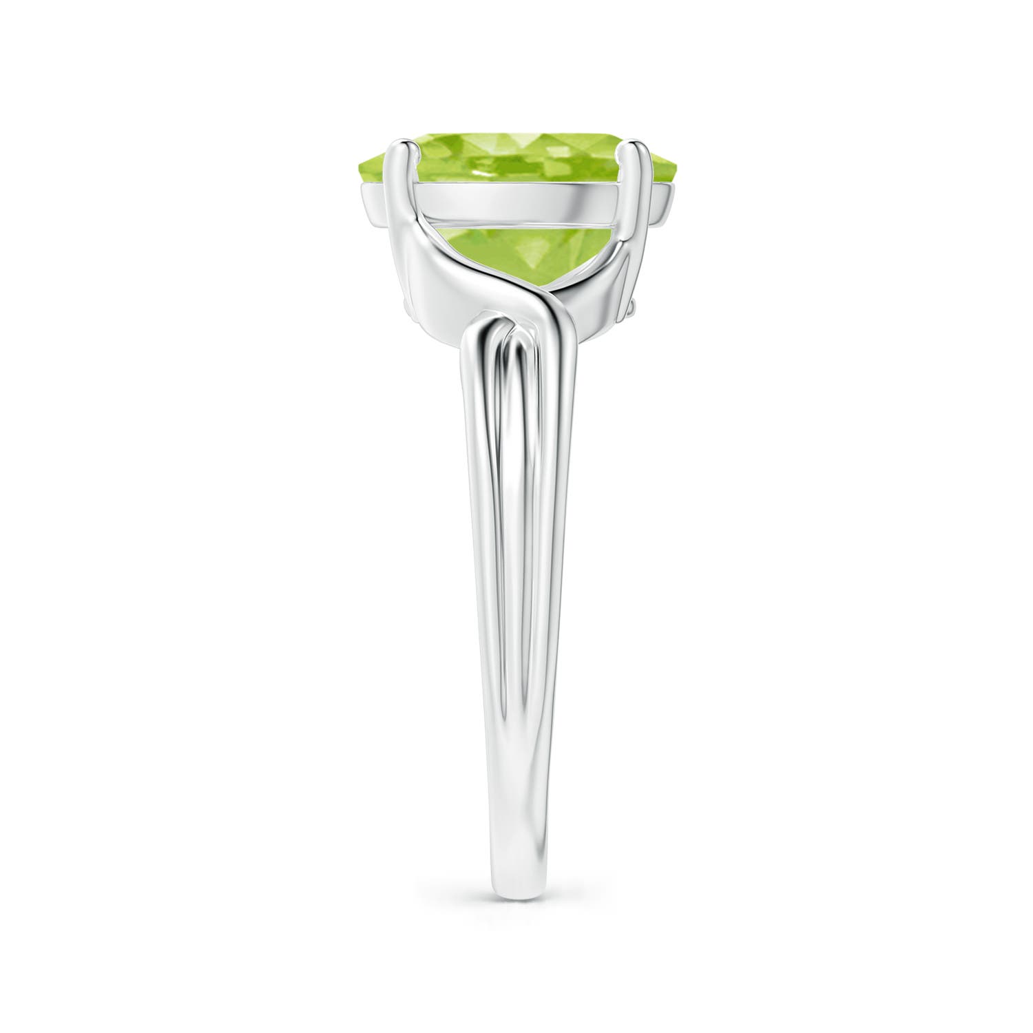 AA - Peridot / 2.6 CT / 14 KT White Gold