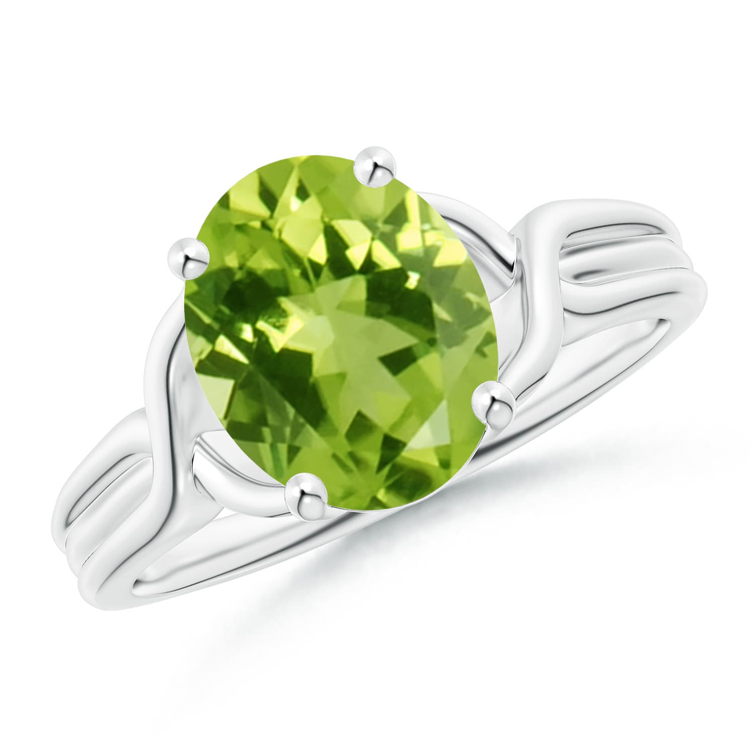 AAA - Peridot / 2.6 CT / 14 KT White Gold