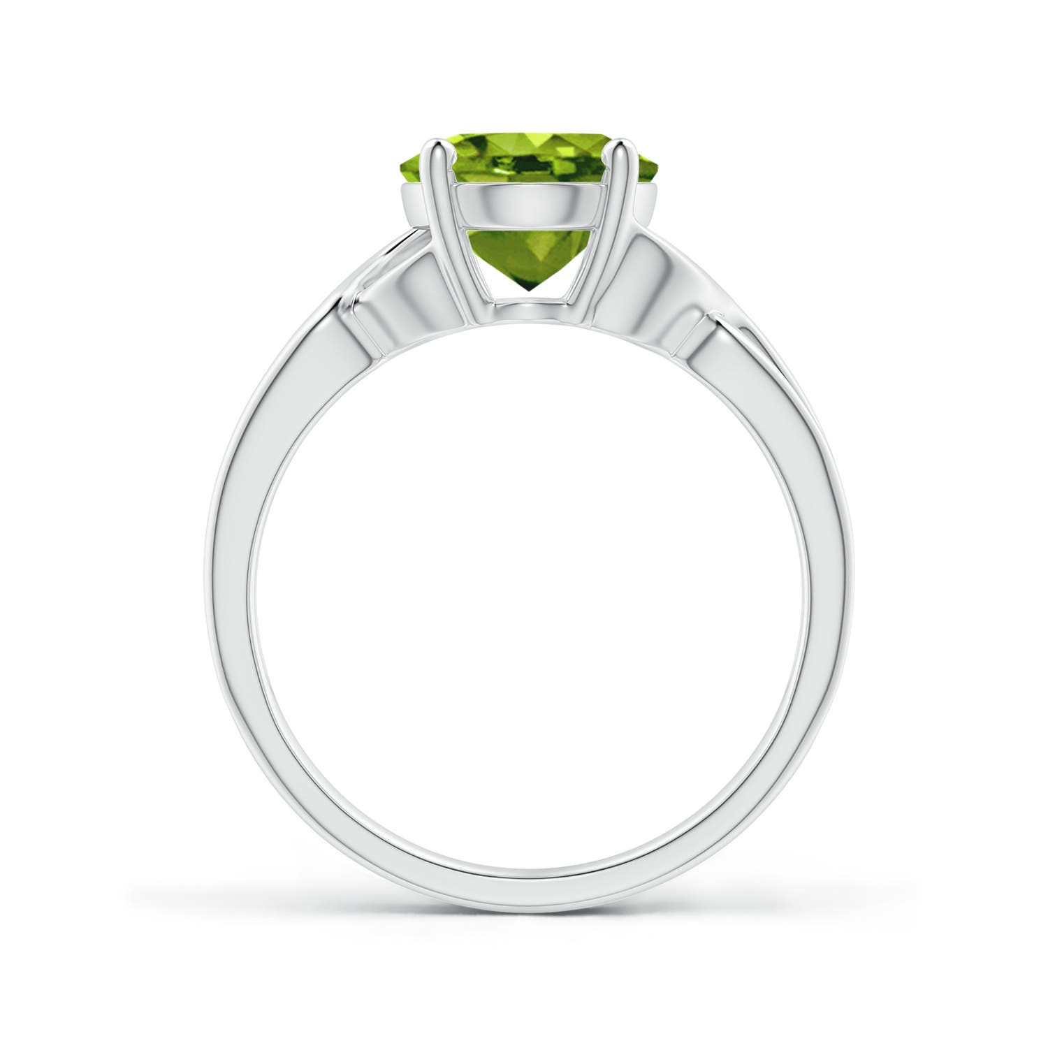 AAAA - Peridot / 2.6 CT / 14 KT White Gold