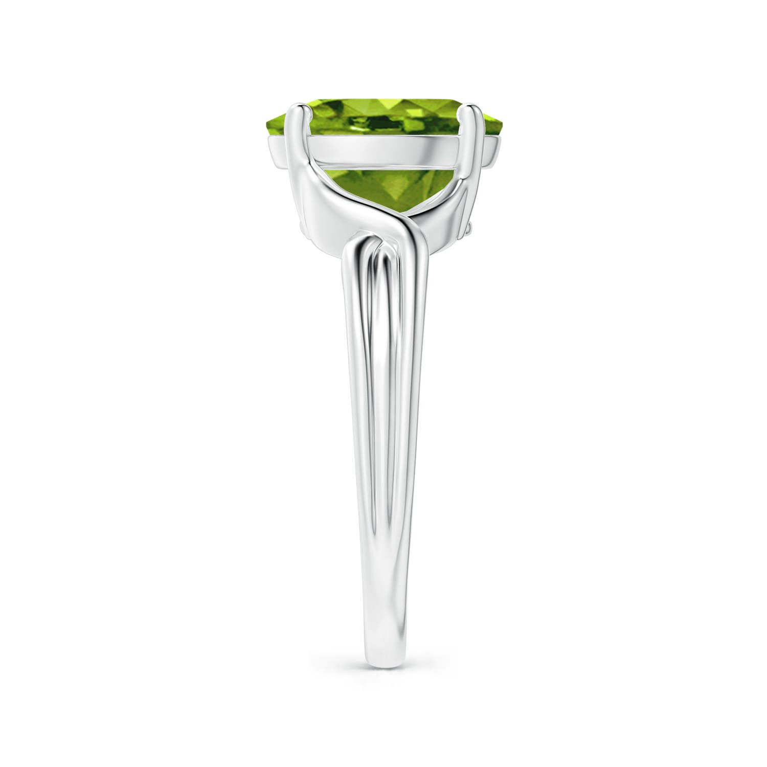 AAAA - Peridot / 2.6 CT / 14 KT White Gold