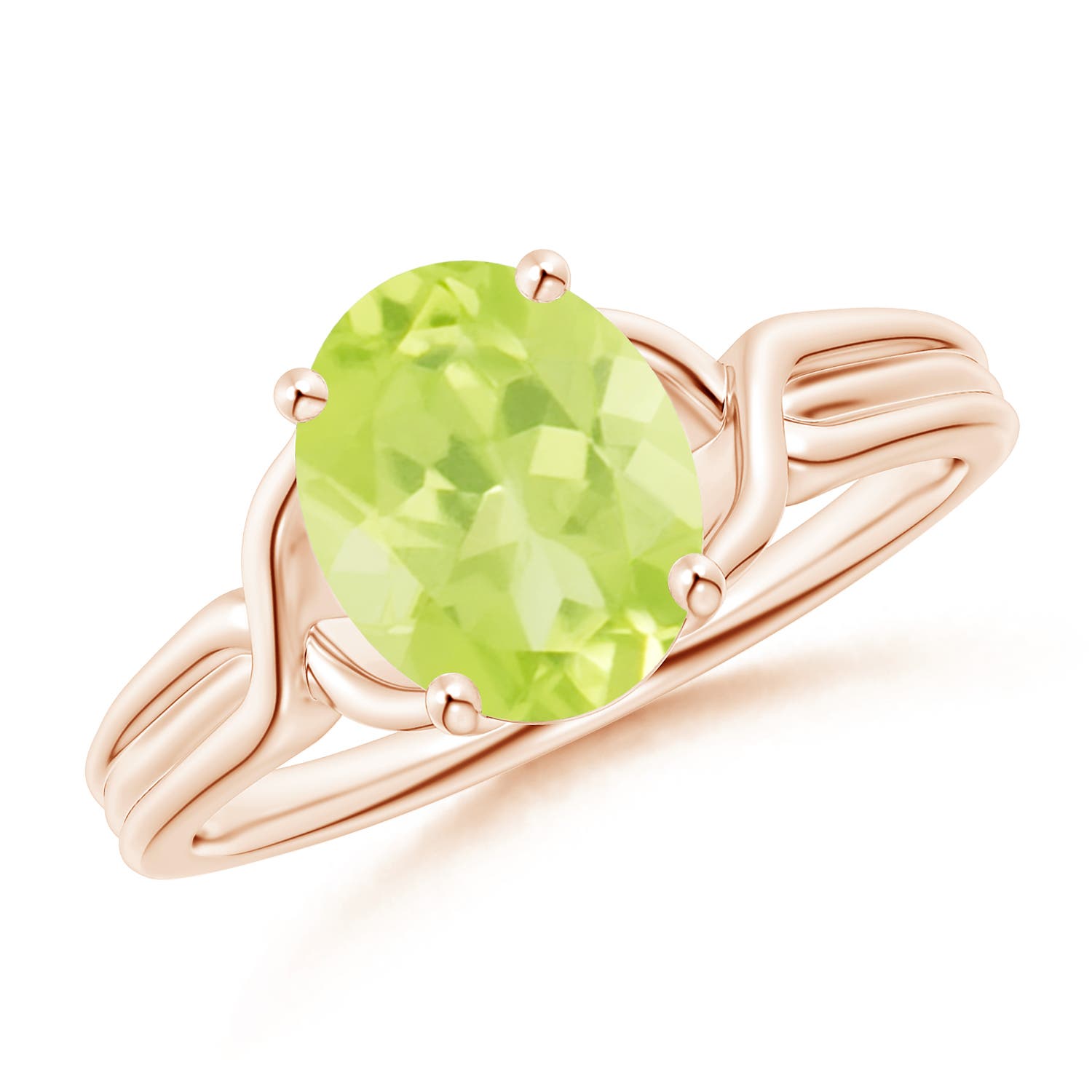 A - Peridot / 1.9 CT / 14 KT Rose Gold