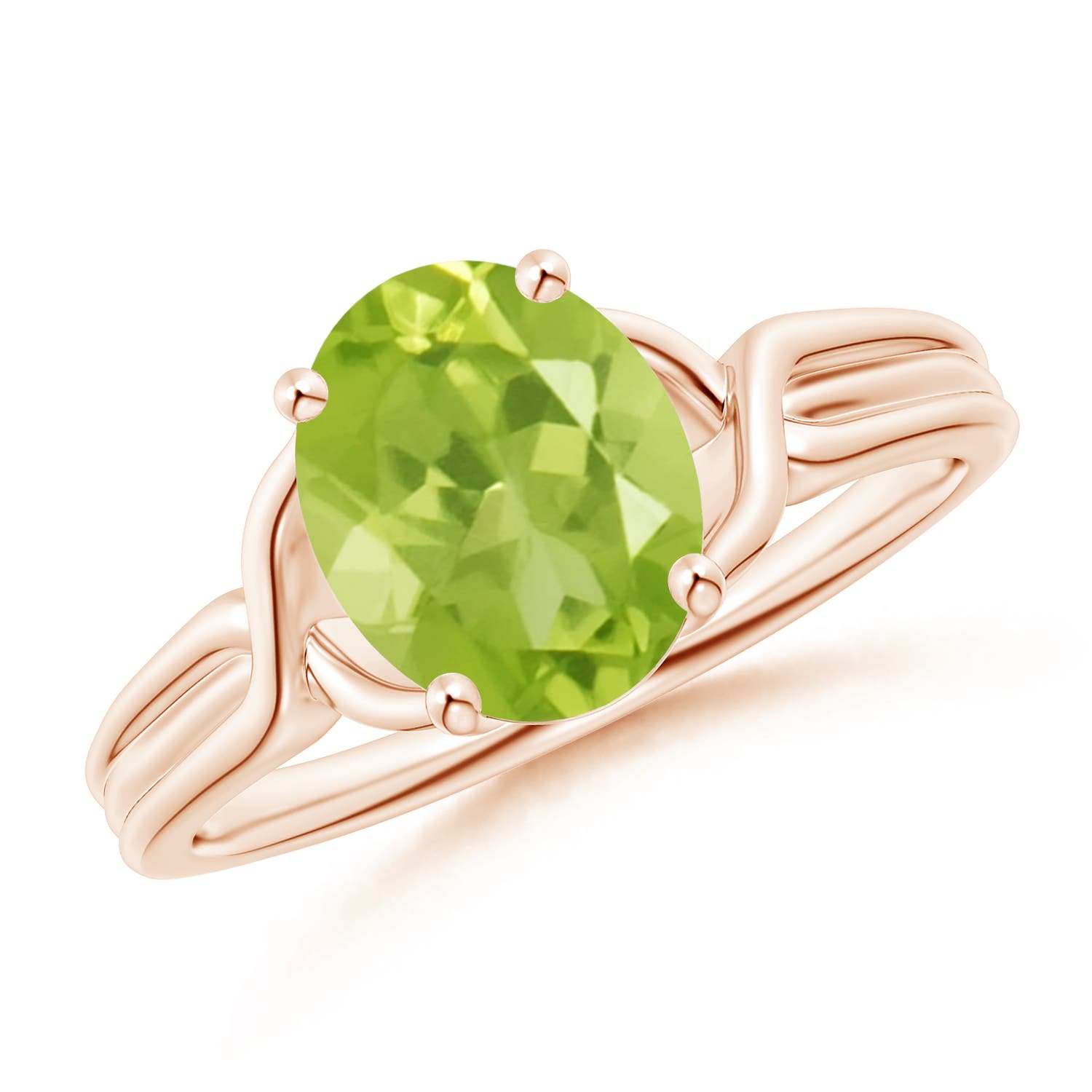 AA - Peridot / 1.9 CT / 14 KT Rose Gold