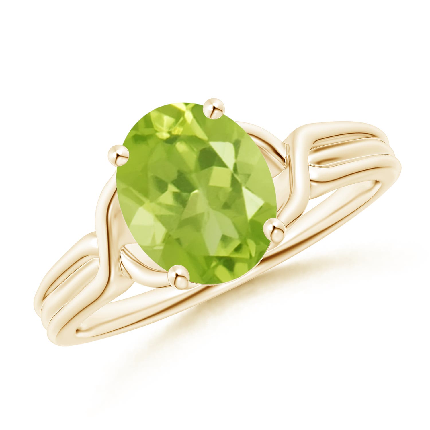 AA - Peridot / 1.9 CT / 14 KT Yellow Gold