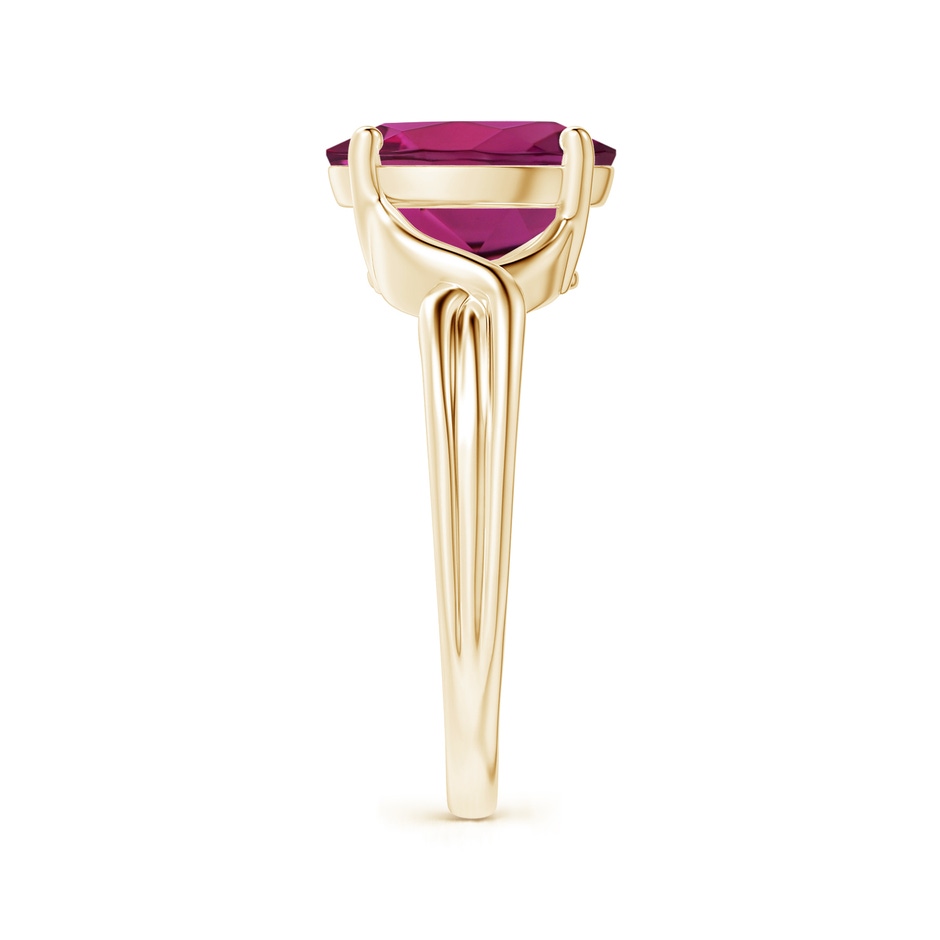 10x8mm AAAA Classic Oval Rhodolite Criss-Cross Cocktail Ring in 18K Yellow Gold side 299
