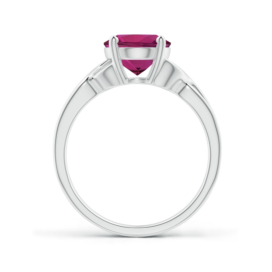 10x8mm AAAA Classic Oval Rhodolite Criss-Cross Cocktail Ring in P950 Platinum side 199