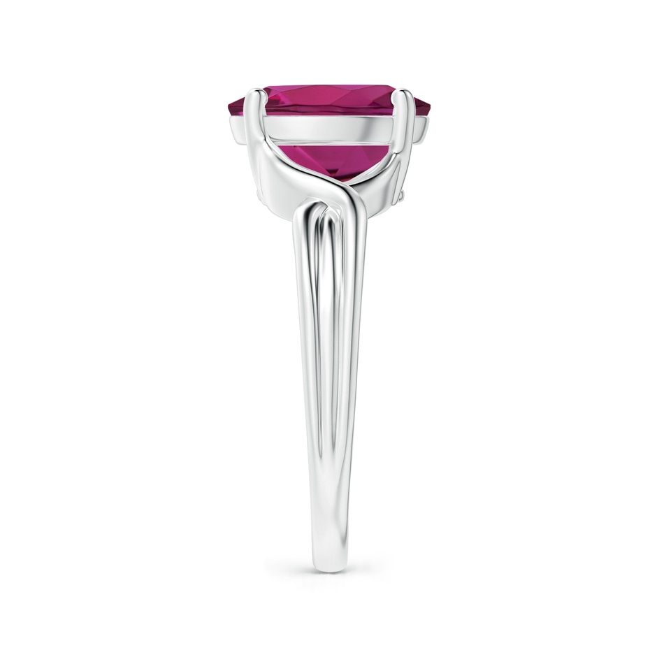 10x8mm AAAA Classic Oval Rhodolite Criss-Cross Cocktail Ring in P950 Platinum side 299