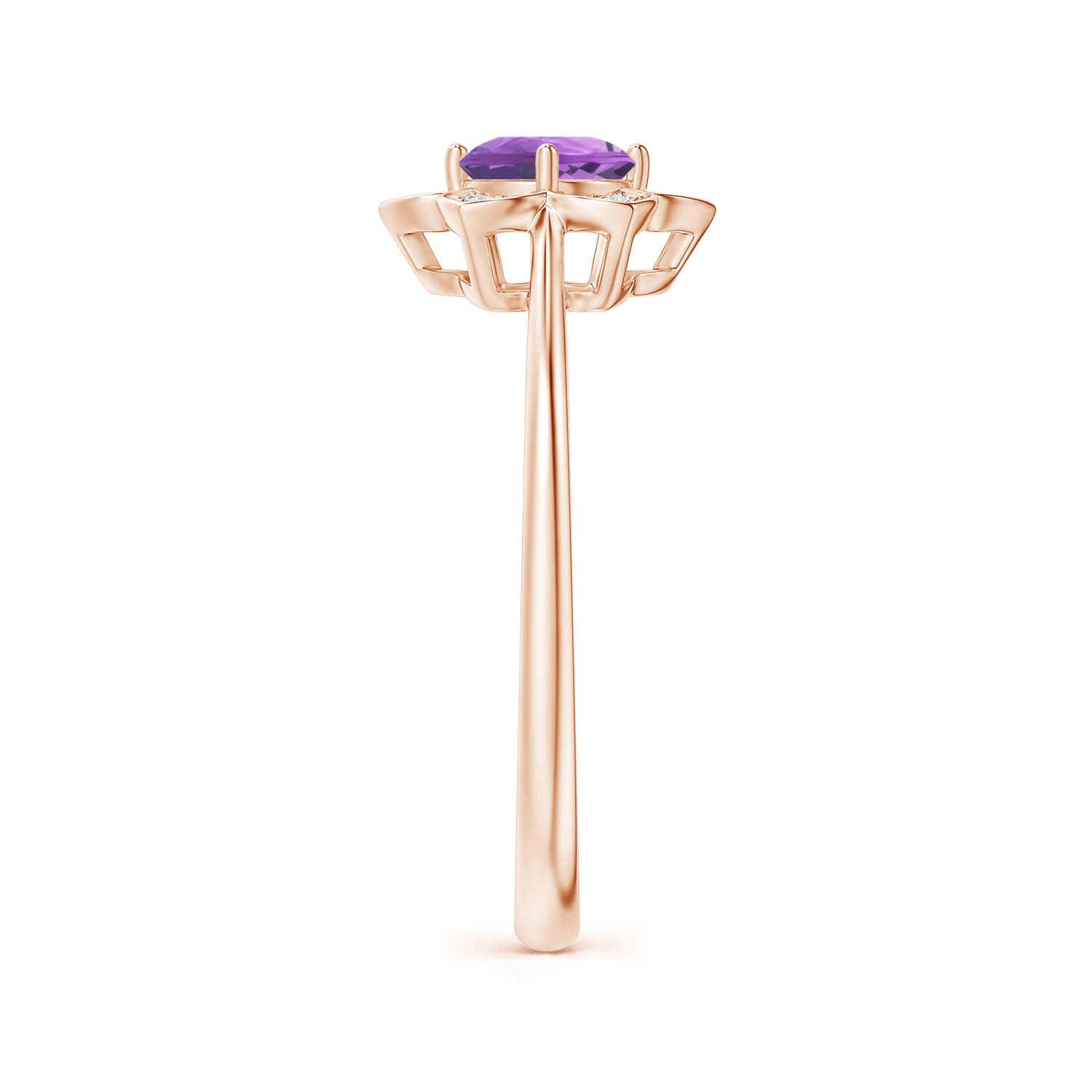 A - Amethyst / 0.51 CT / 14 KT Rose Gold