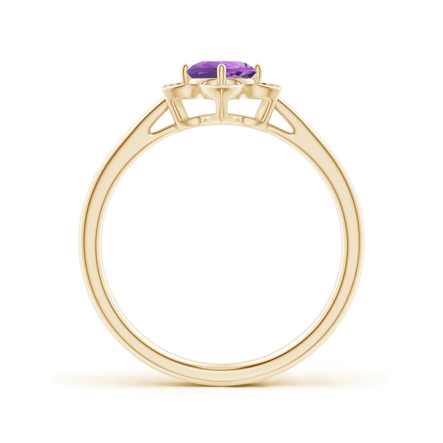 A - Amethyst / 0.51 CT / 14 KT Yellow Gold