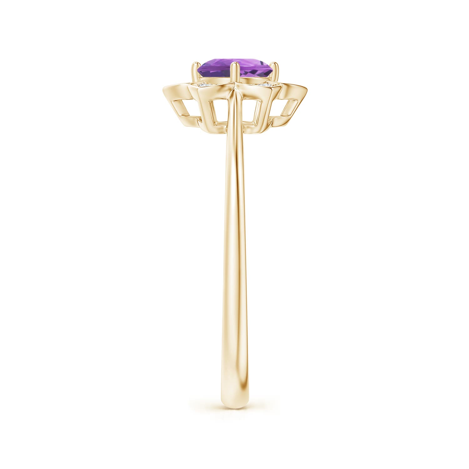 A - Amethyst / 0.51 CT / 14 KT Yellow Gold