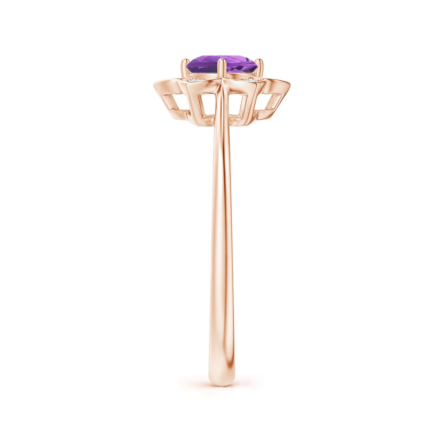 AA - Amethyst / 0.51 CT / 14 KT Rose Gold