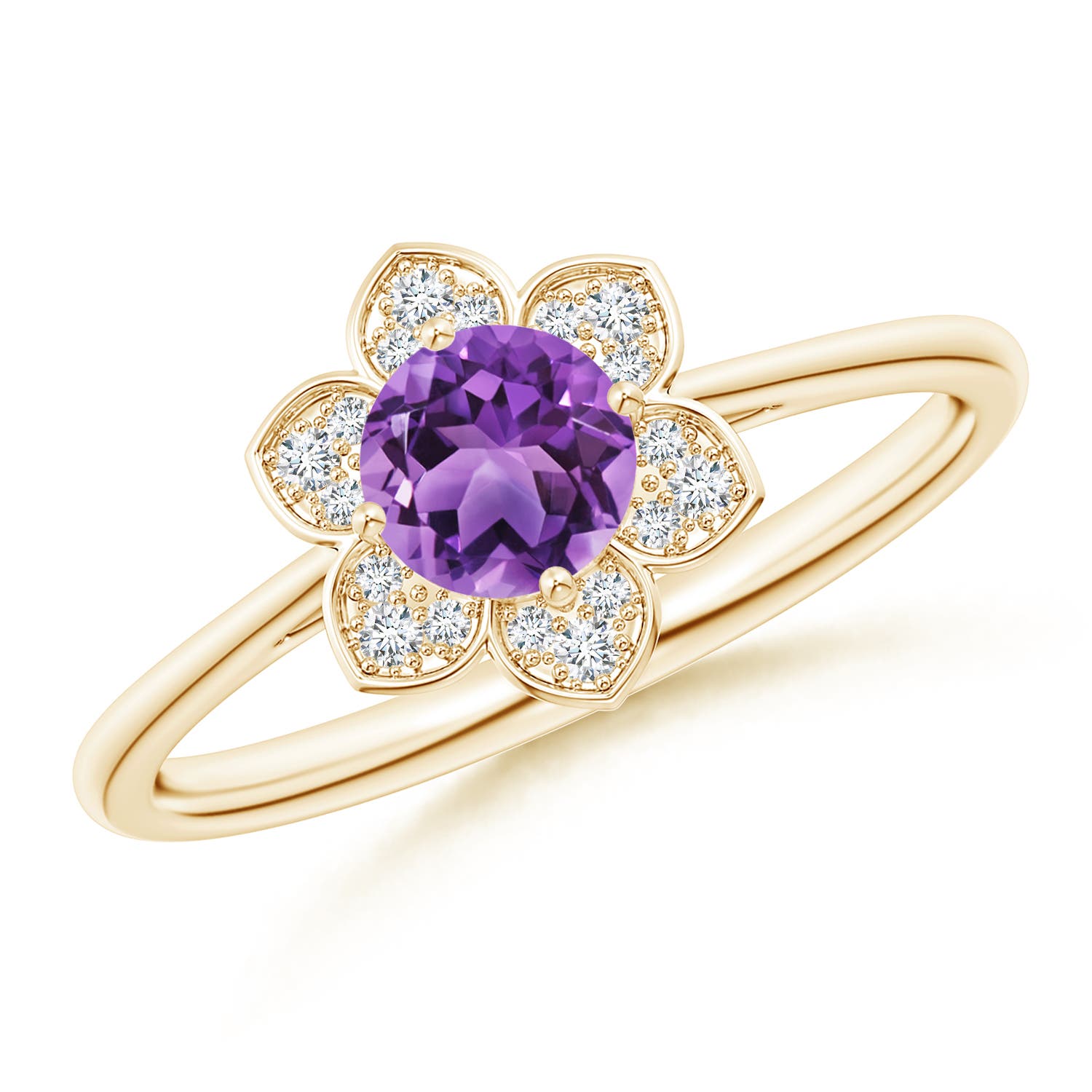 AA - Amethyst / 0.51 CT / 14 KT Yellow Gold