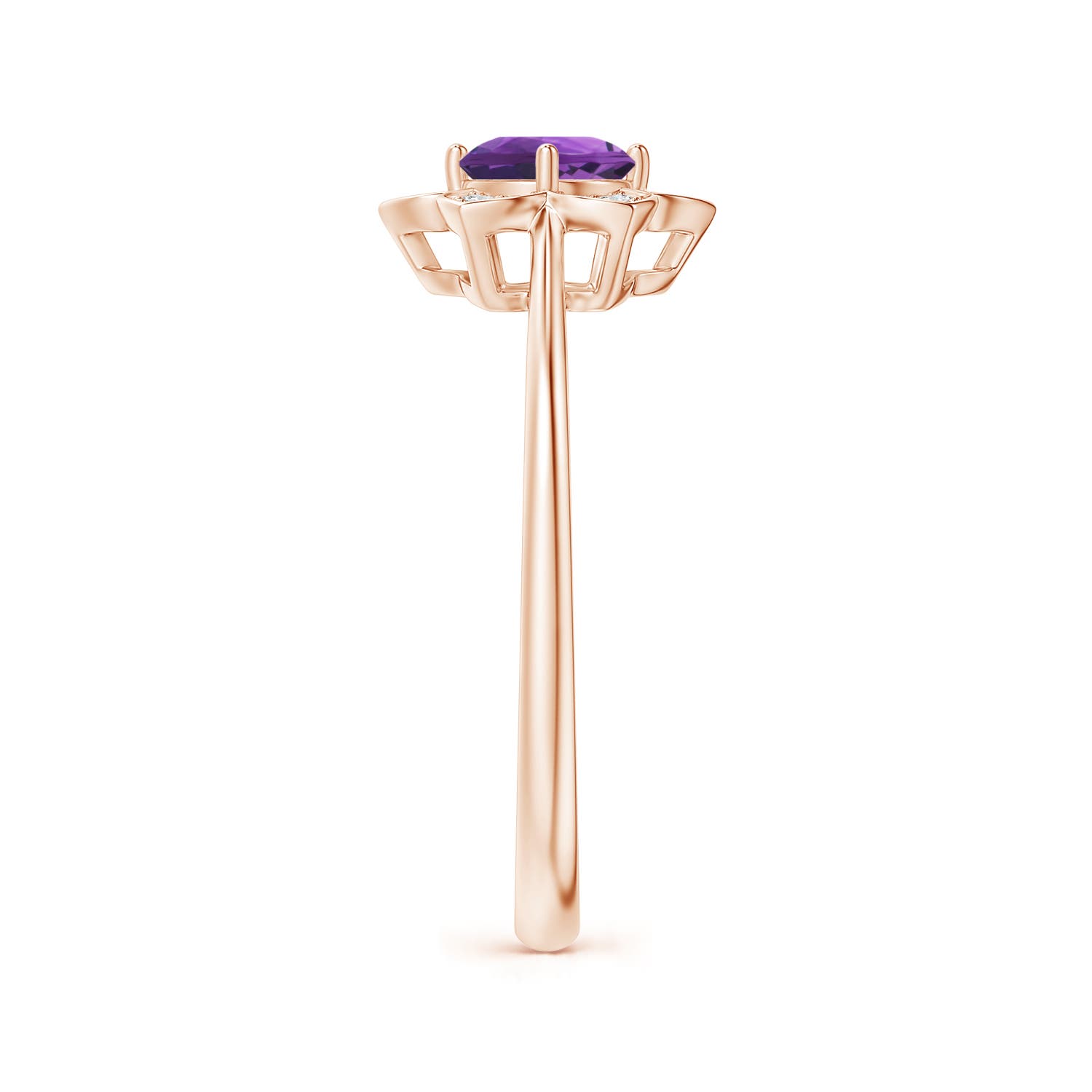 AAA - Amethyst / 0.51 CT / 14 KT Rose Gold