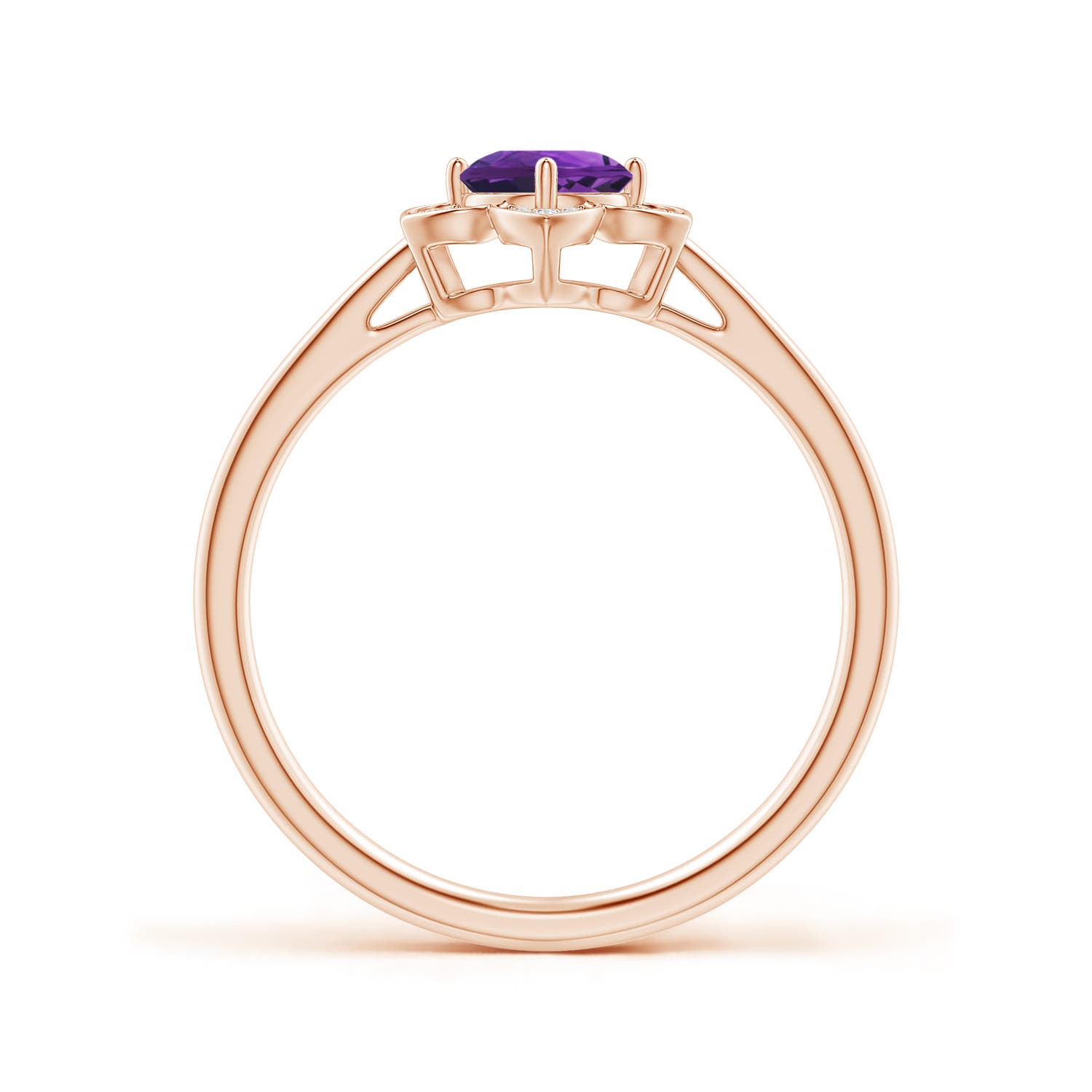 AAAA - Amethyst / 0.51 CT / 14 KT Rose Gold