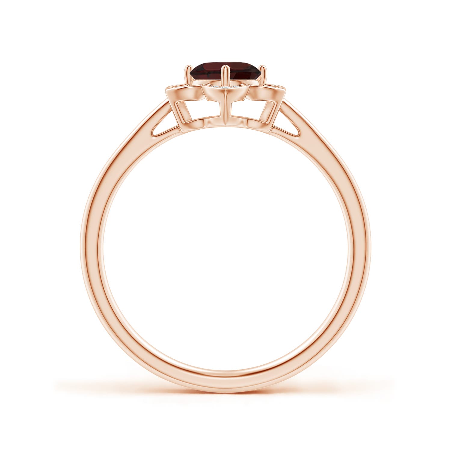 A - Garnet / 0.66 CT / 14 KT Rose Gold