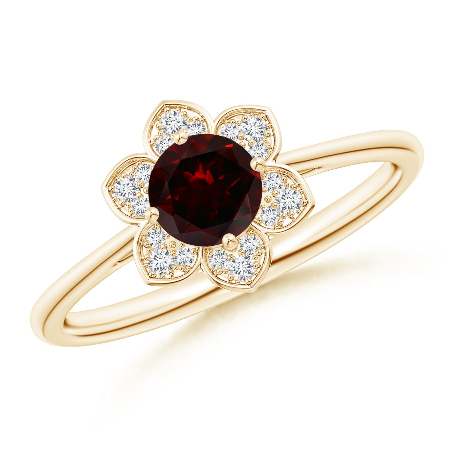 A - Garnet / 0.66 CT / 14 KT Yellow Gold