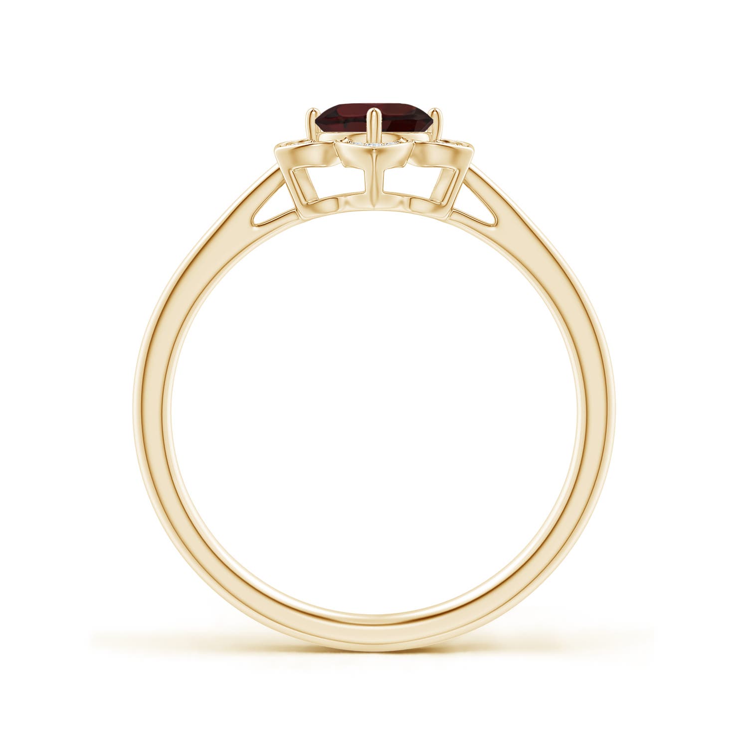 A - Garnet / 0.66 CT / 14 KT Yellow Gold