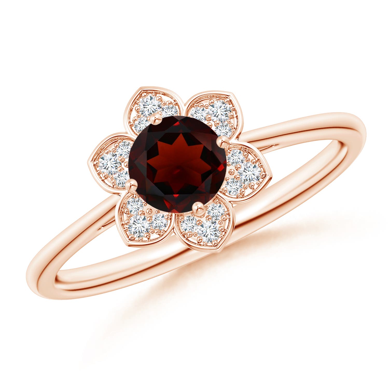 AA - Garnet / 0.66 CT / 14 KT Rose Gold